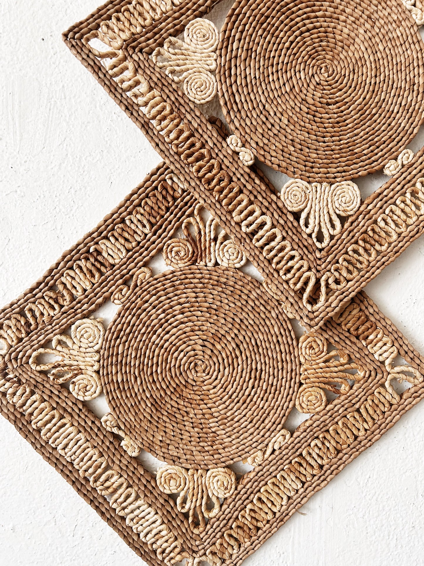 Vintage Oversized Woven Straw Trivet