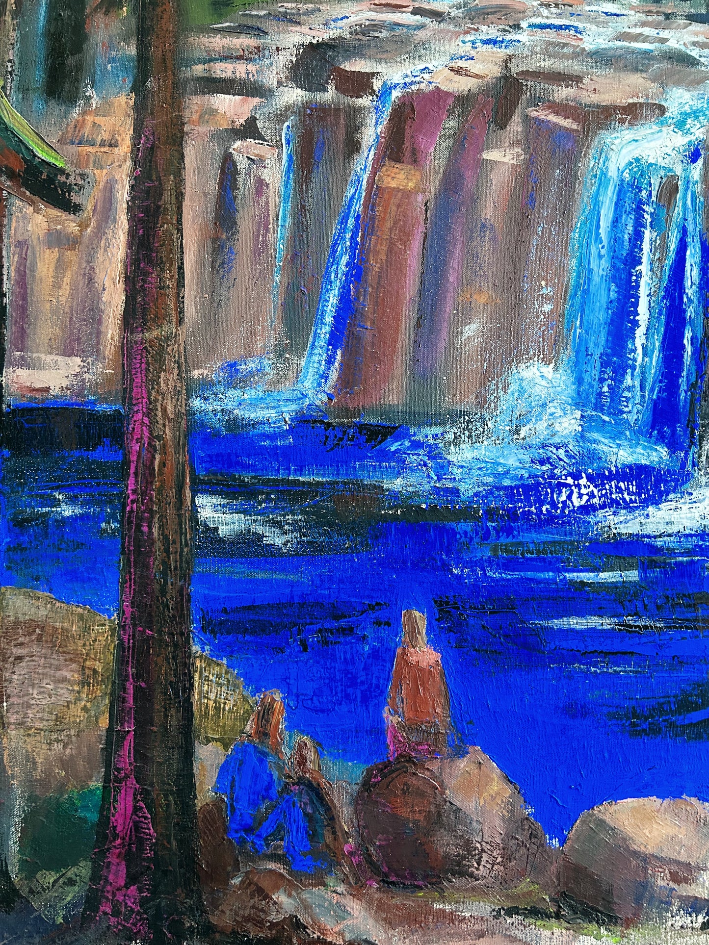 Large Original Mid Century Landscape Painting