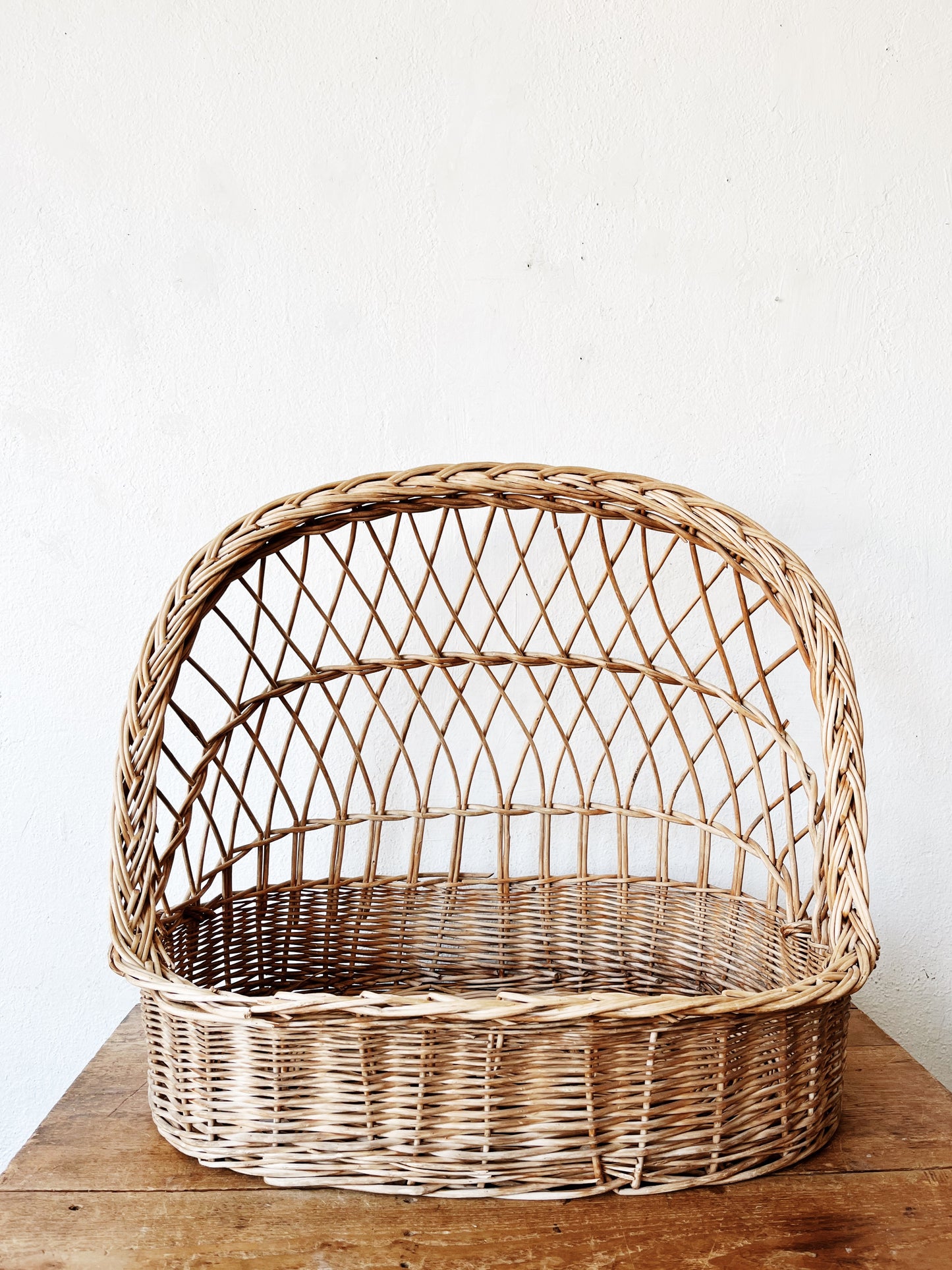 Vintage Bamboo Pet Bed or Bassinet