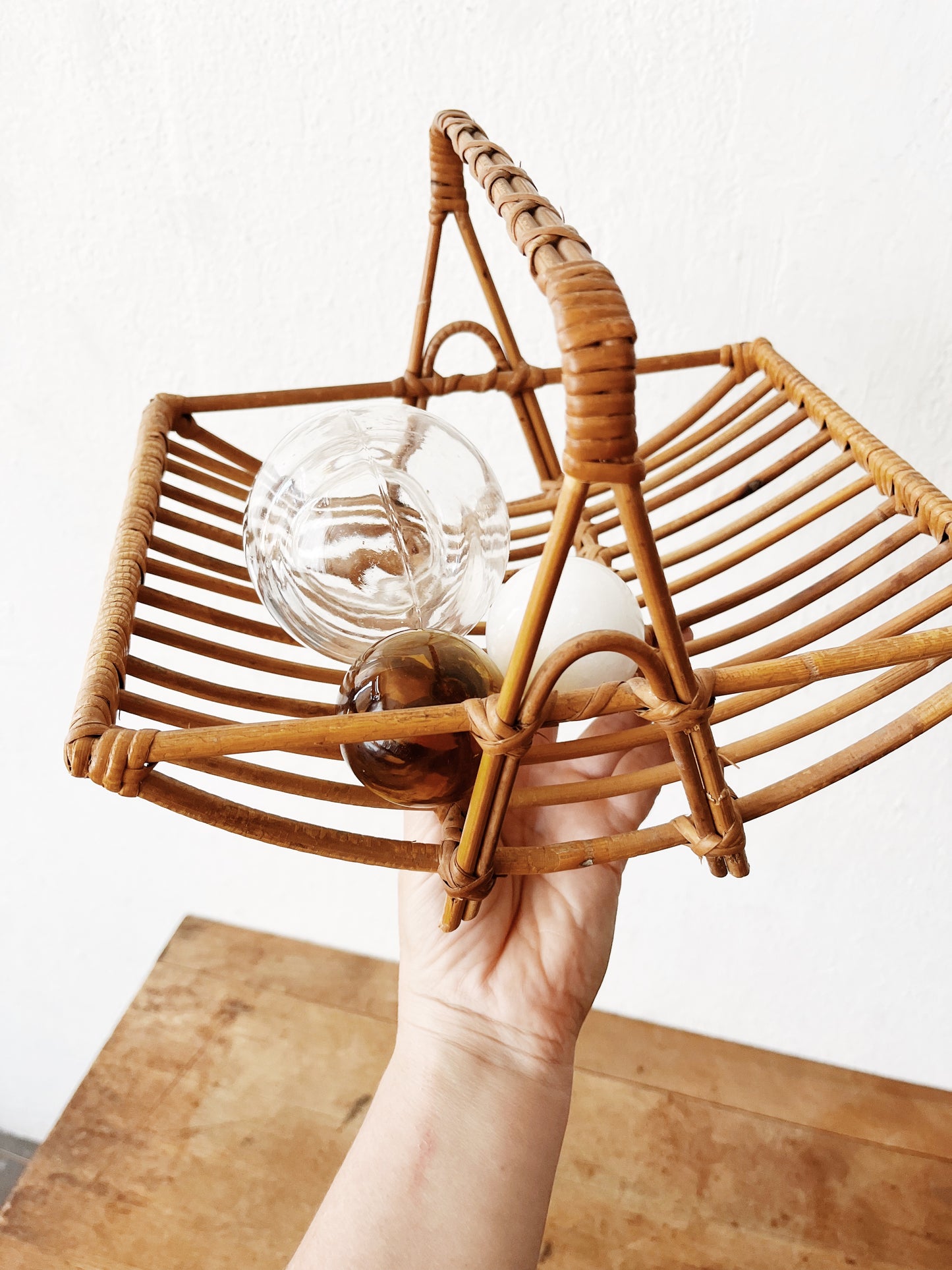 Vintage Bamboo Basket