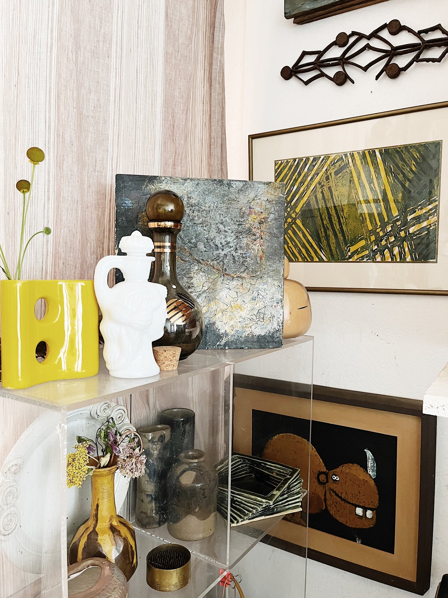 Vintage Ceramic Double Vase