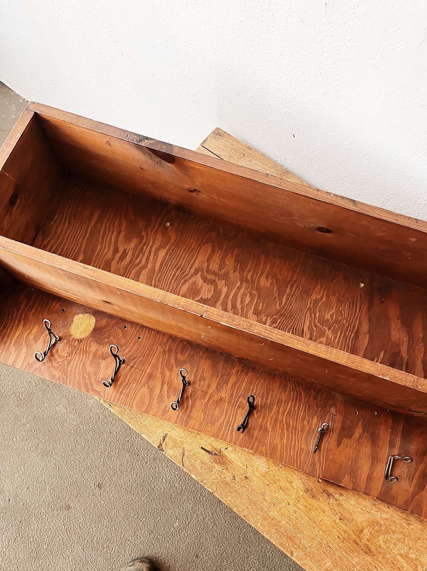 Large Vintage Handmade Coat Rack