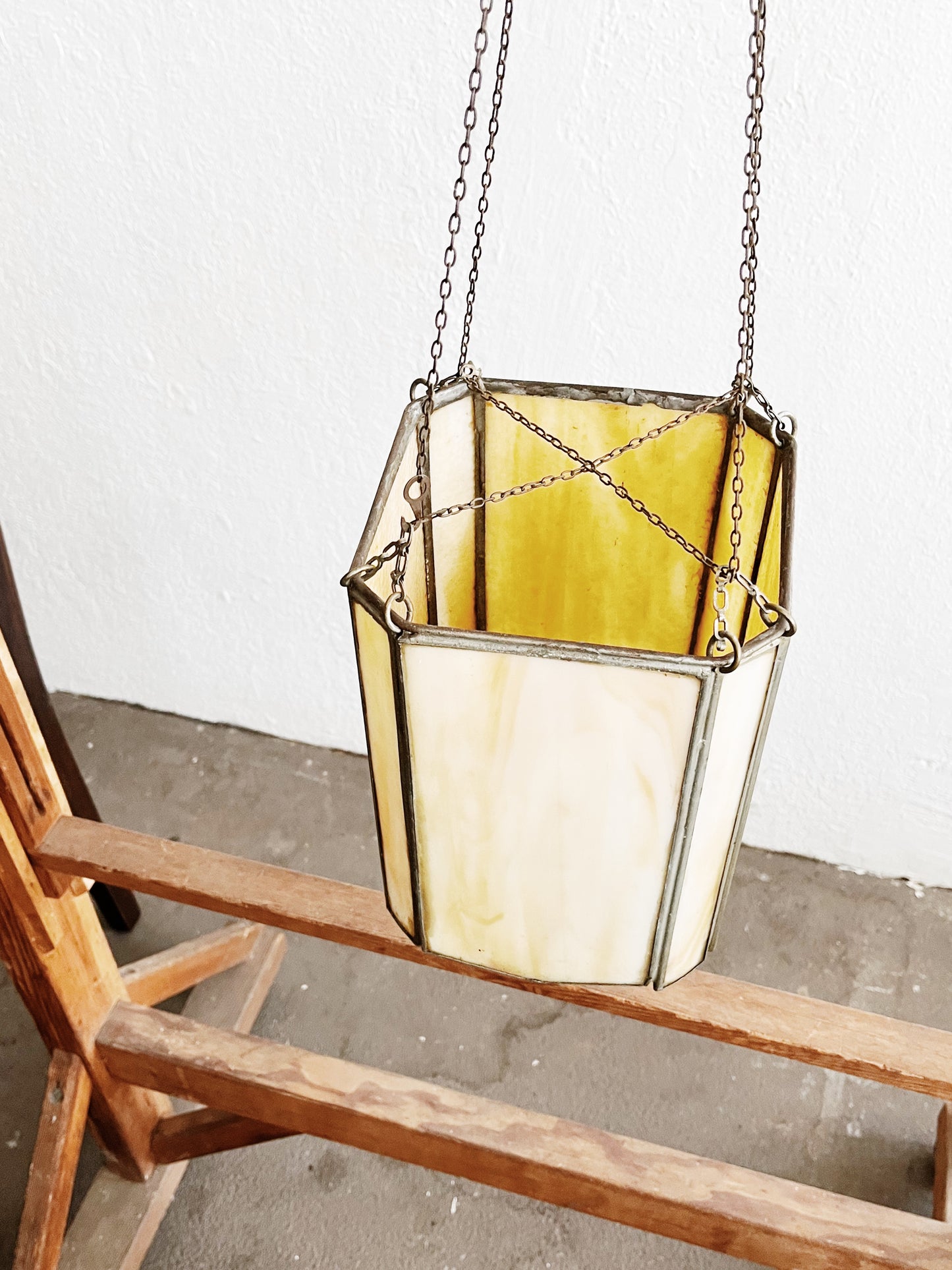 Antique Slag Glass Lampshade