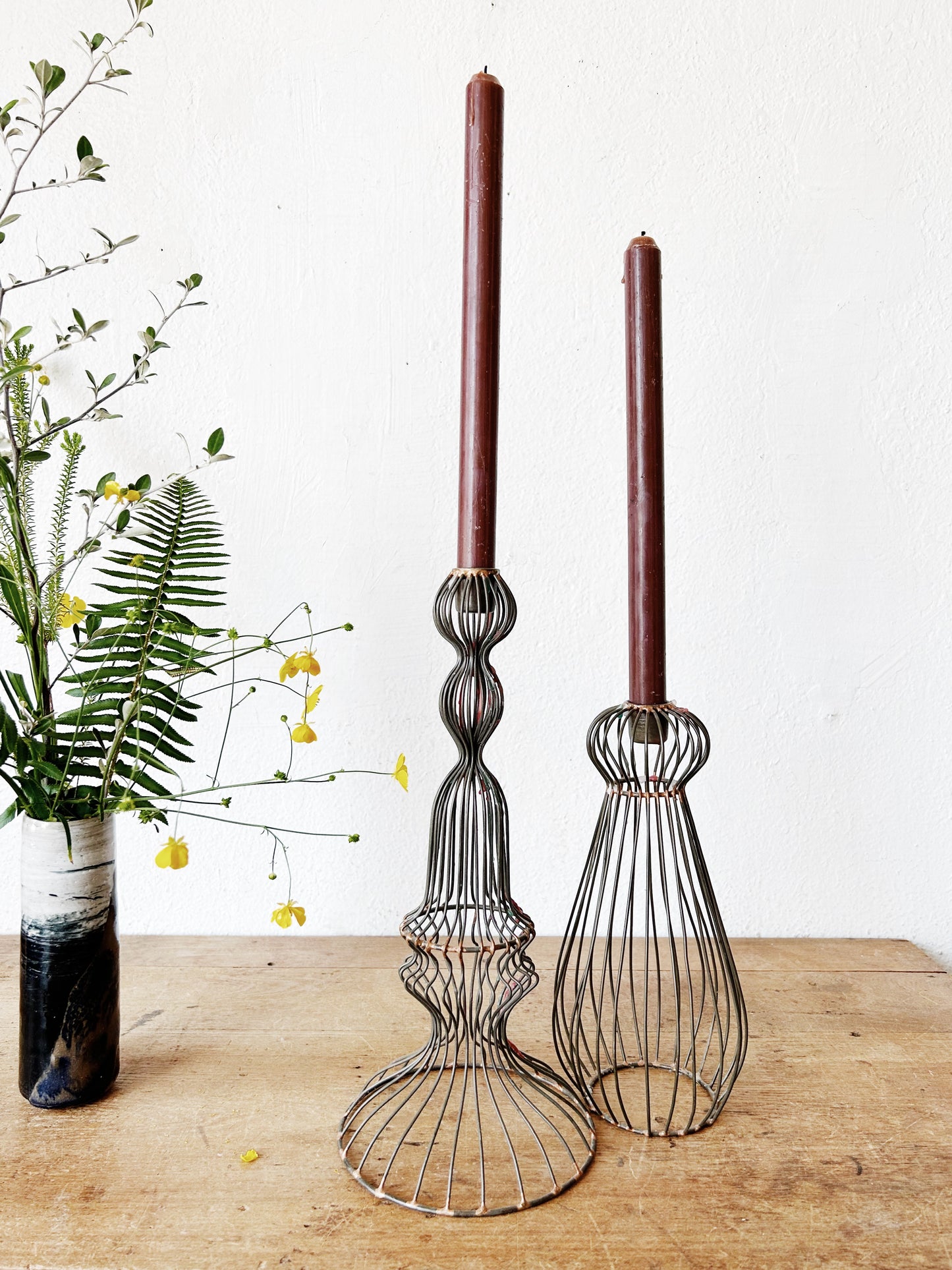 Contemporary Wire Candle Holders