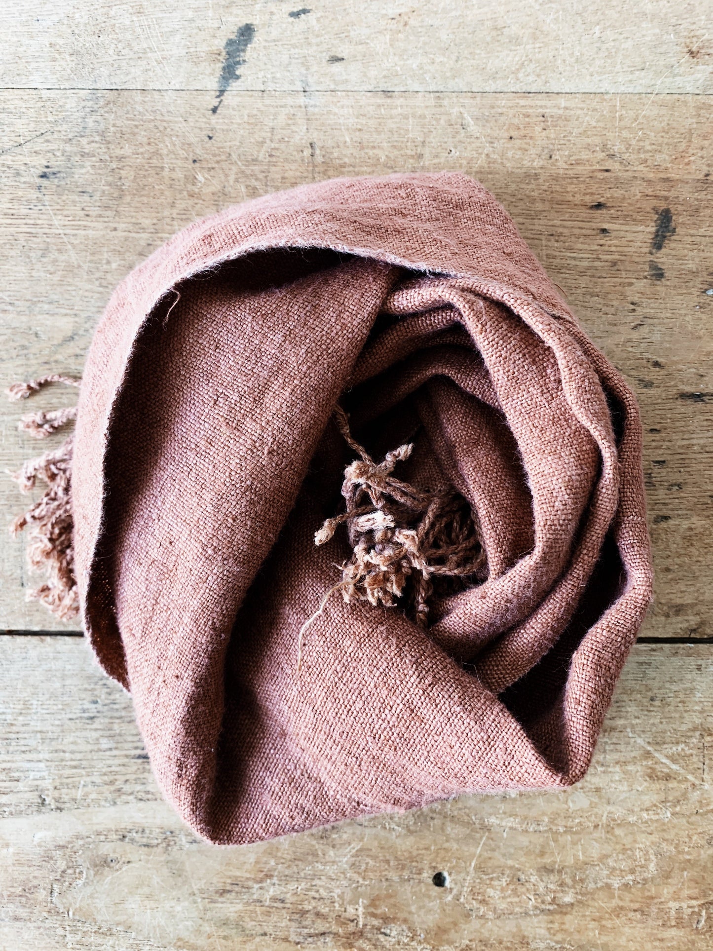 Terra Cotta Hemp/Linen Scarf