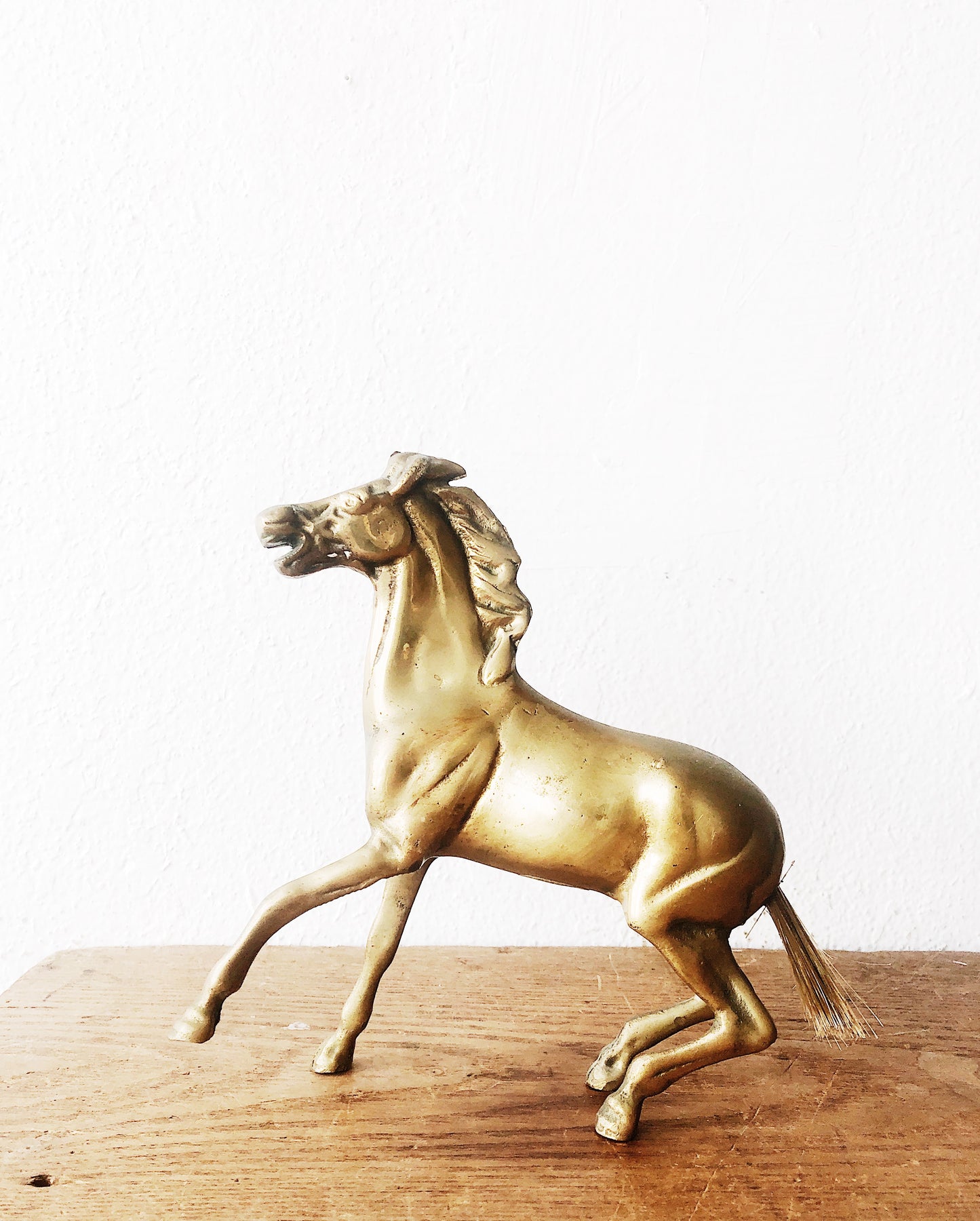 Vintage Solid Brass Horse
