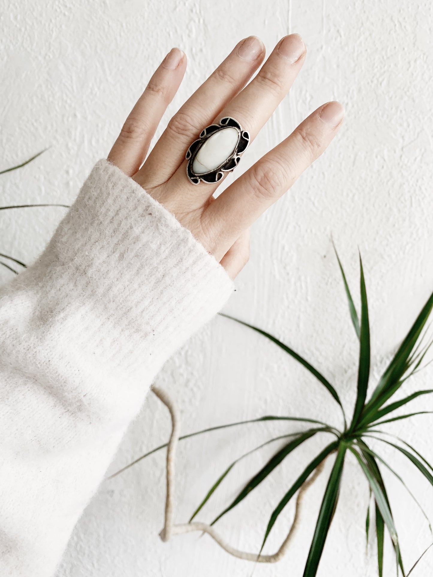 Vintage Sterling Silver Moonstone Ring