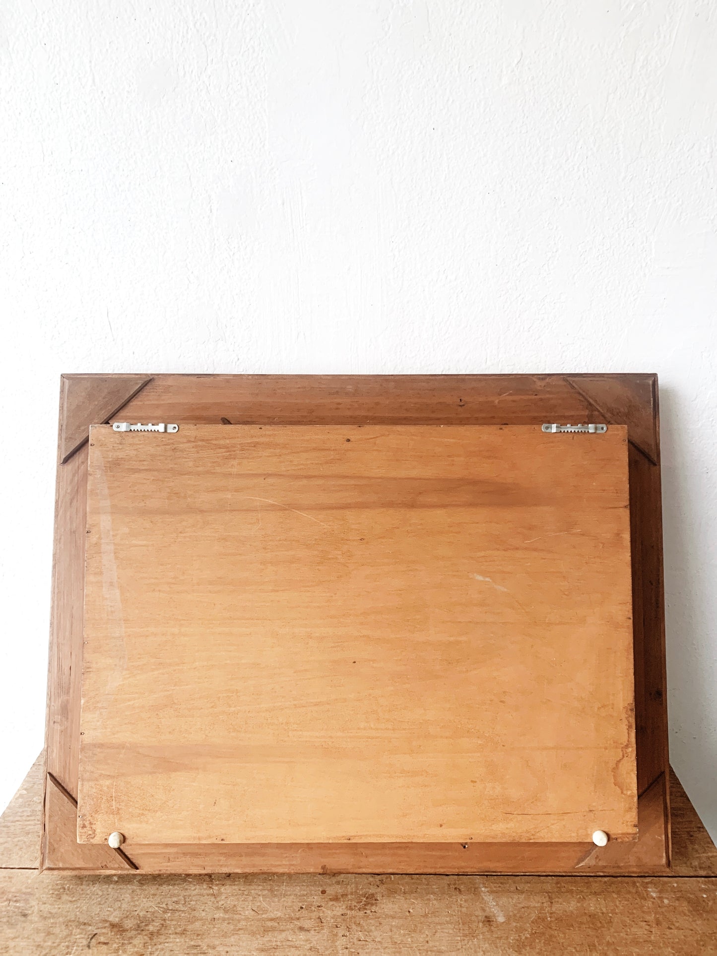 Vintage handmade Wood Shadow Box Shelf