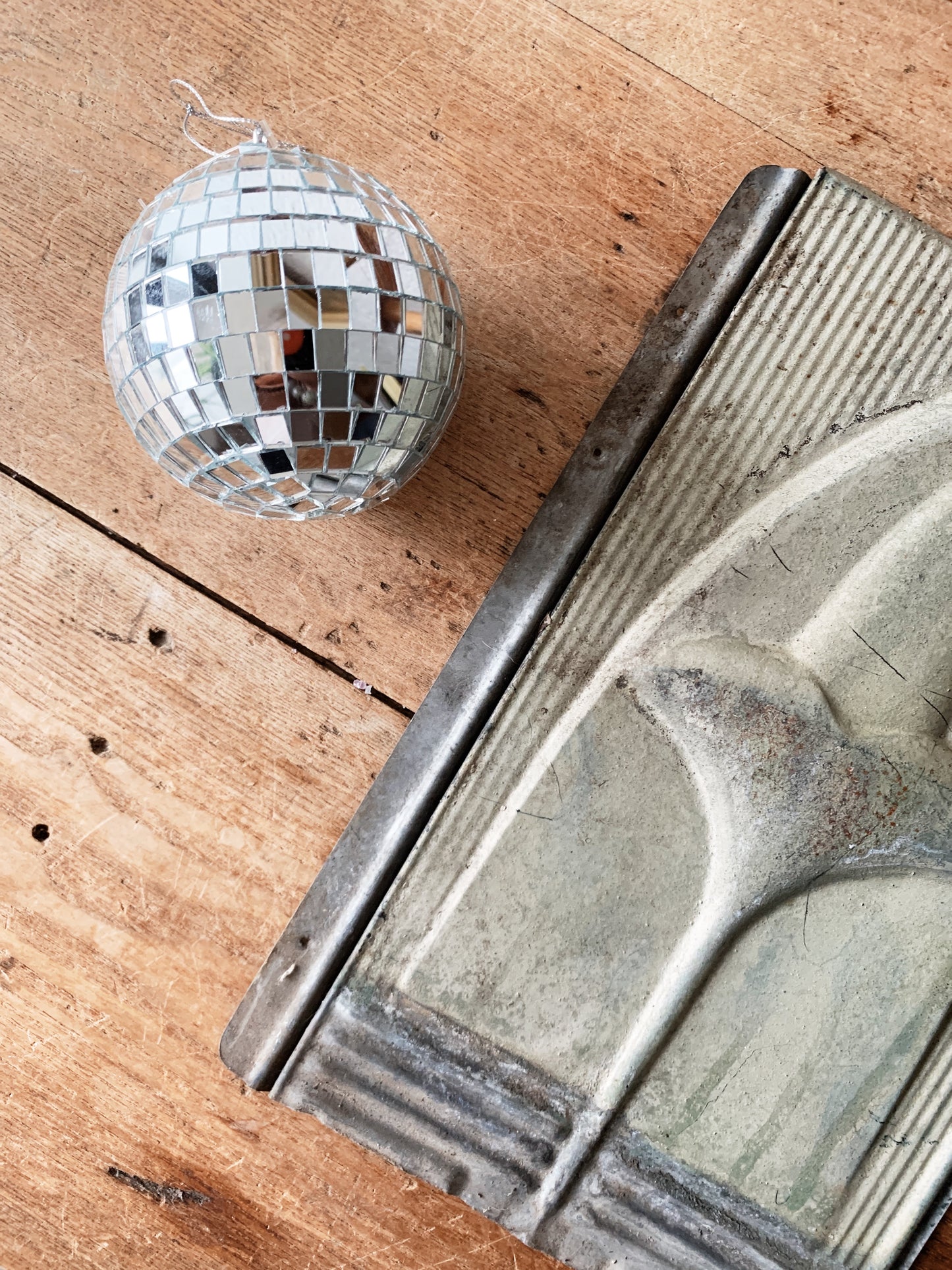 Vintage Pressed Tin Salvage Piece
