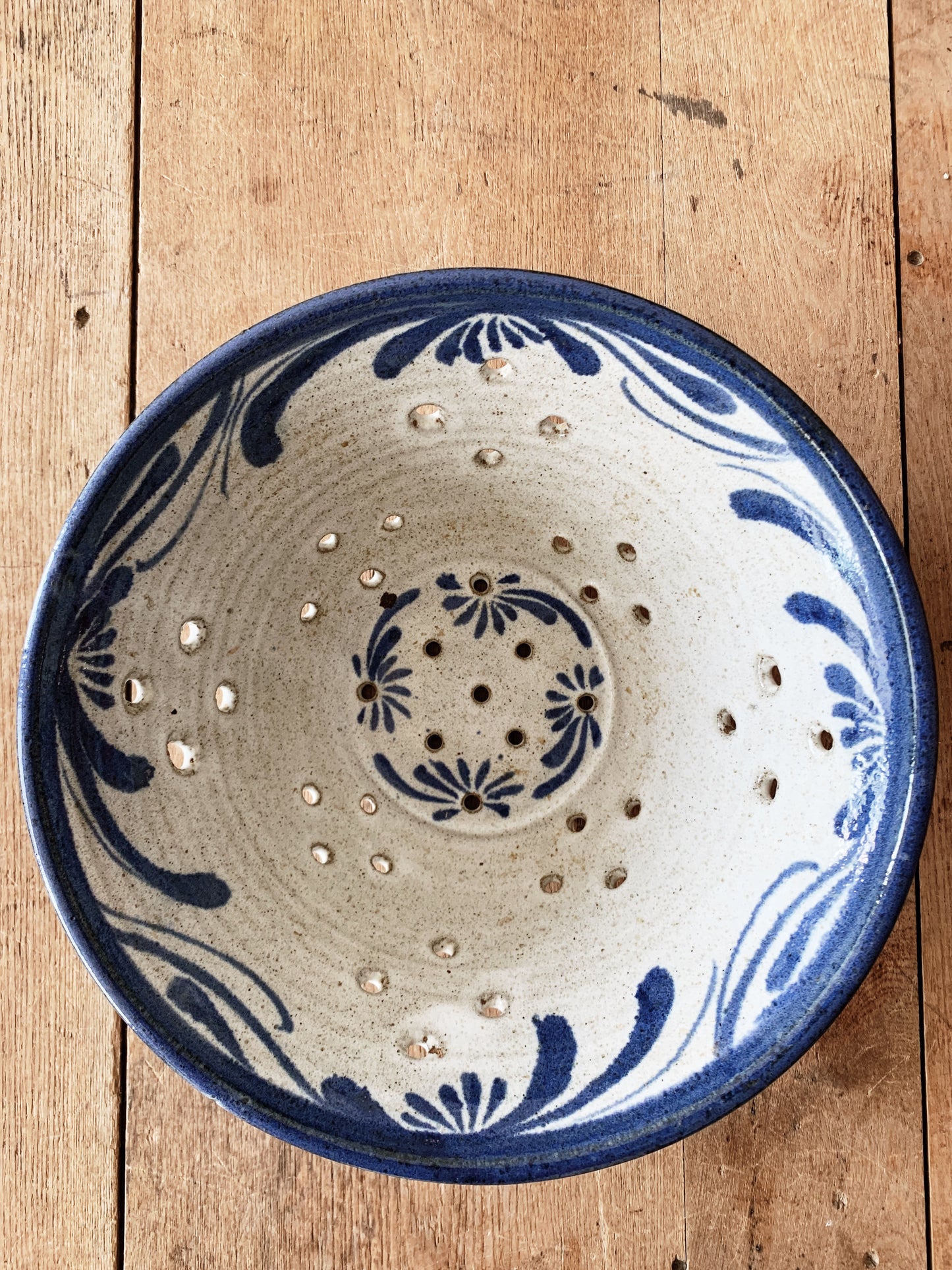 Large Ceramic Berry Or Salad Bowl/ Colander