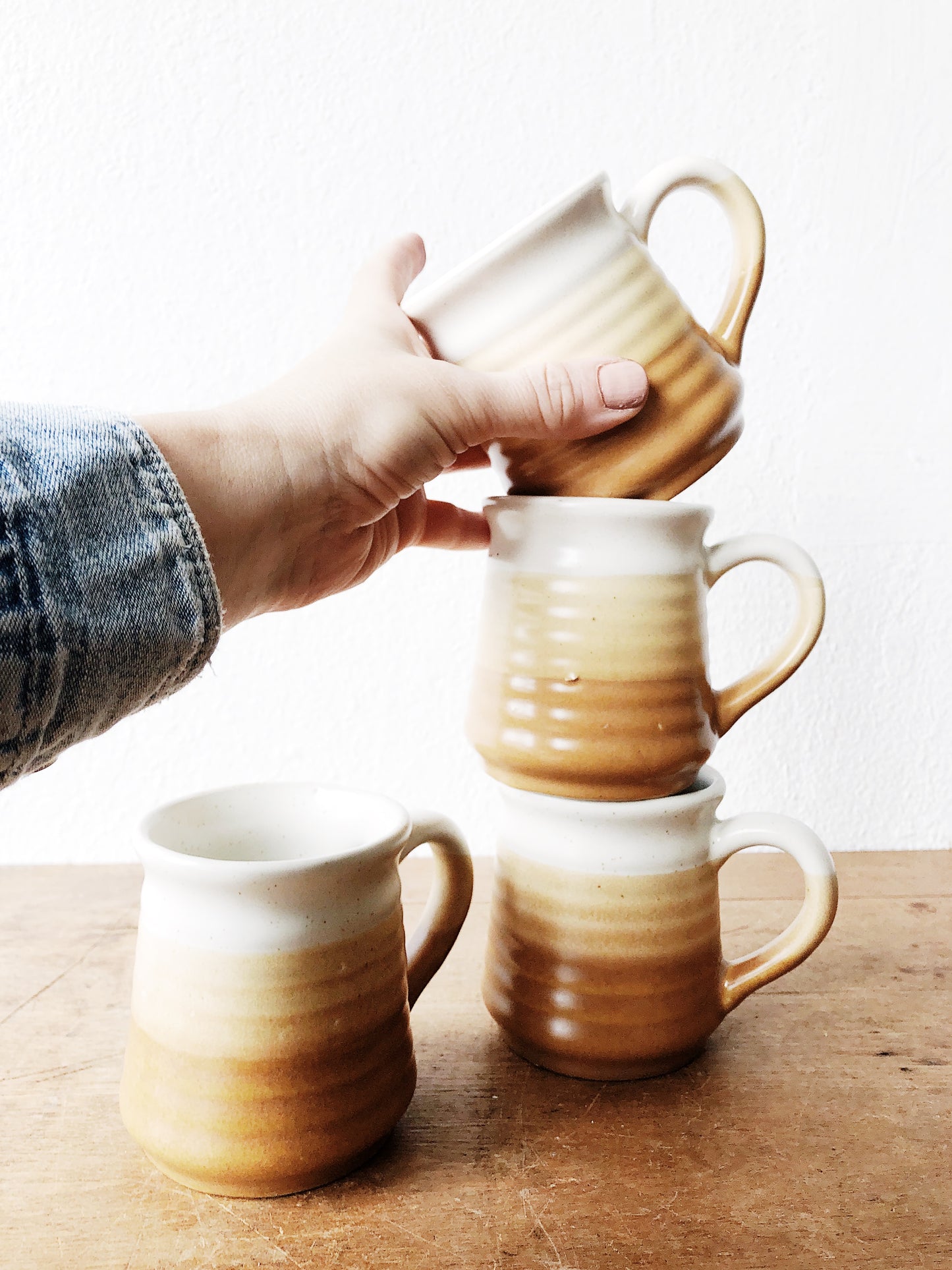 Vintage Set of Ombré Mugs