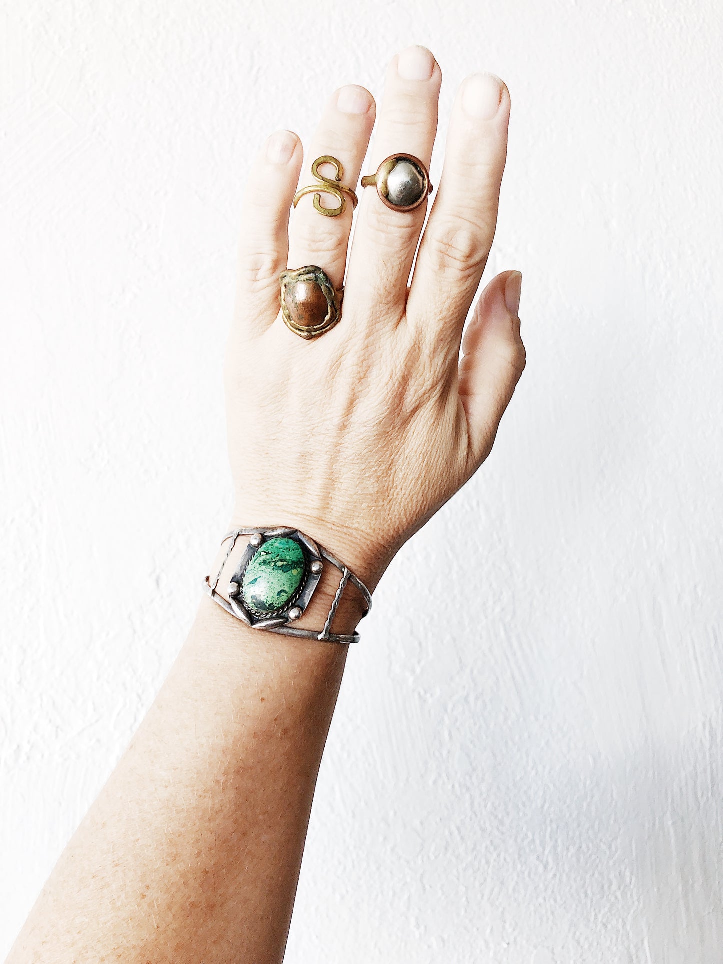 Vintage Sterling and Turquoise Cuff