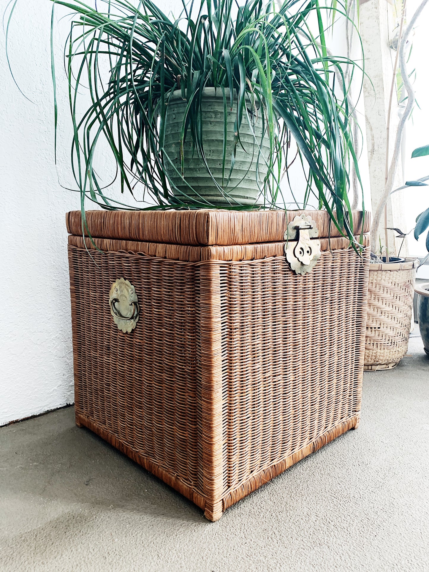 Vintage Wicker Trunk