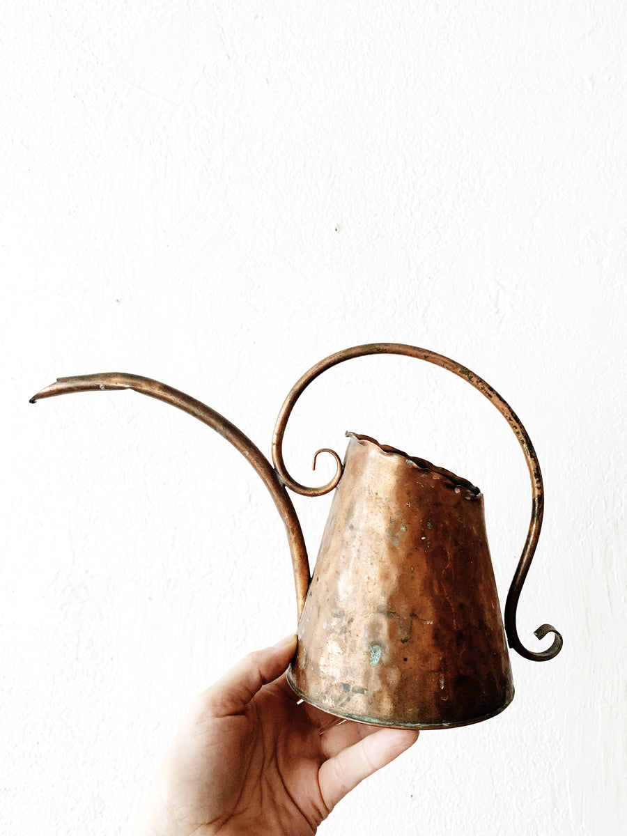 Vintage Hammered Copper Watering Can Maven Collective
