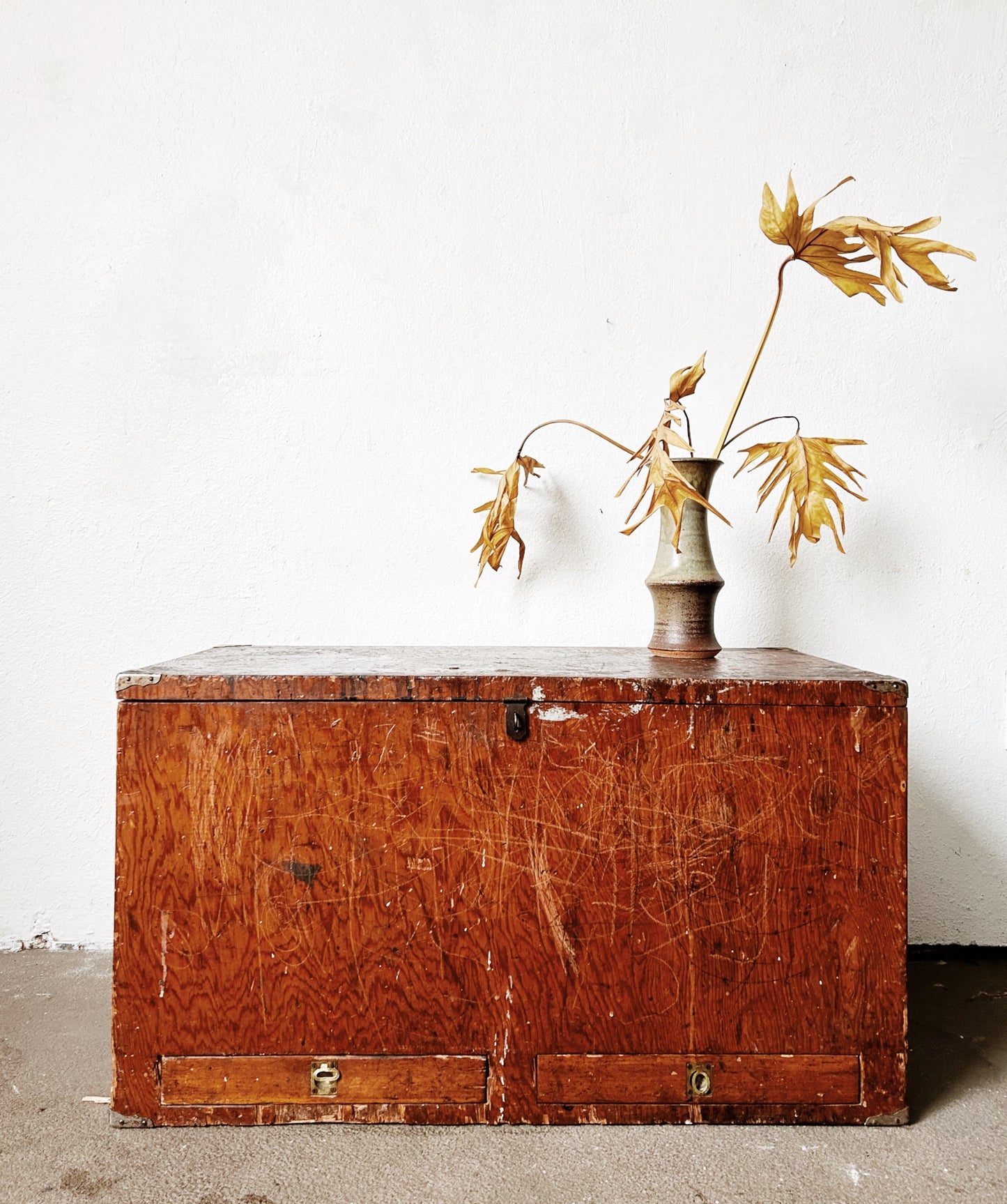 Antique Wood Trunk
