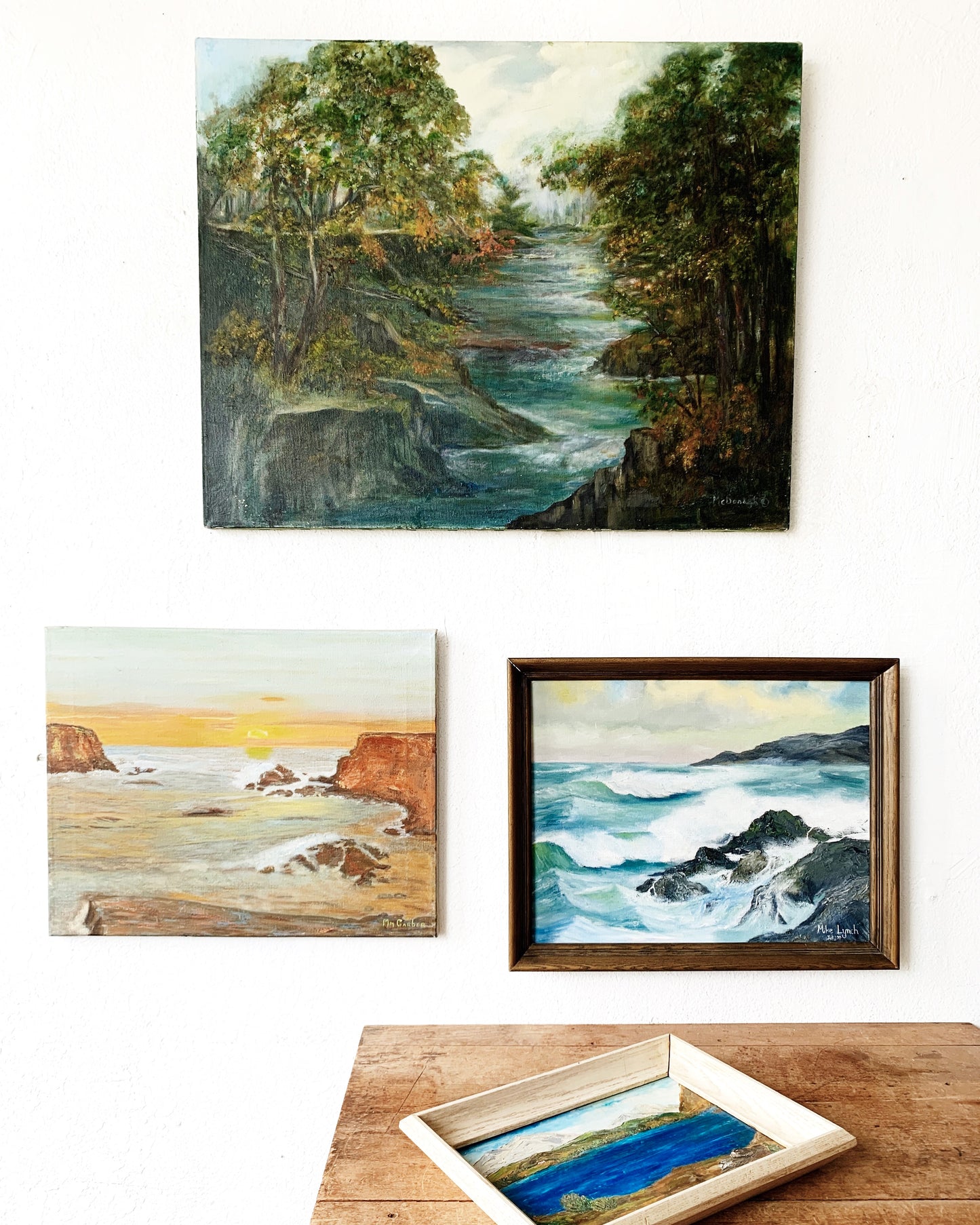 Vintage Framed Seascape Painting