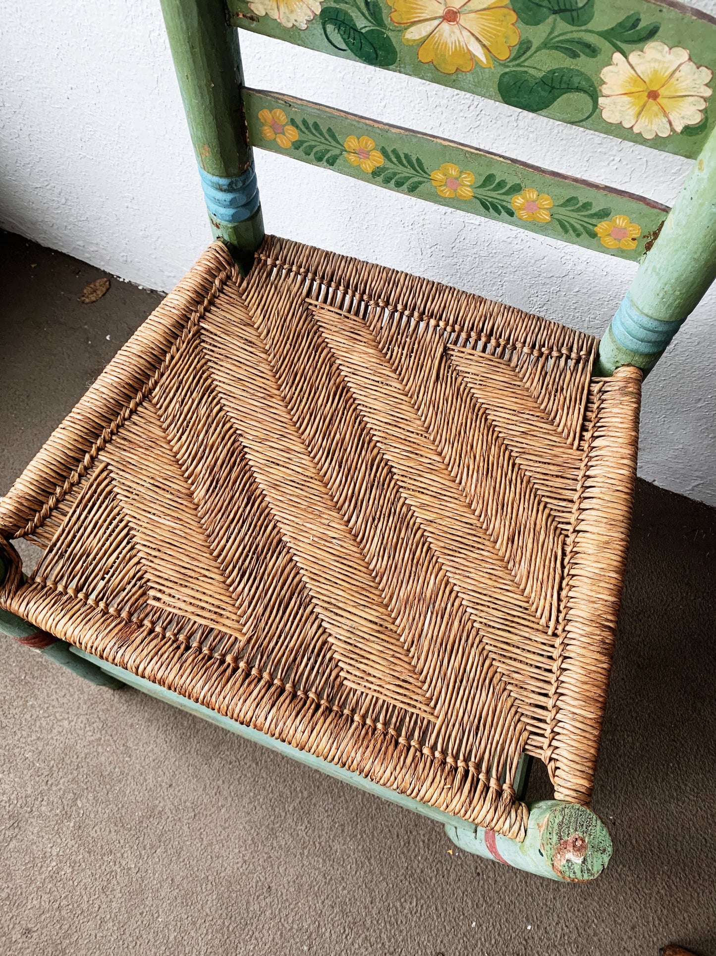 Hand Painted Folk Chair Mexico ADULT Sized