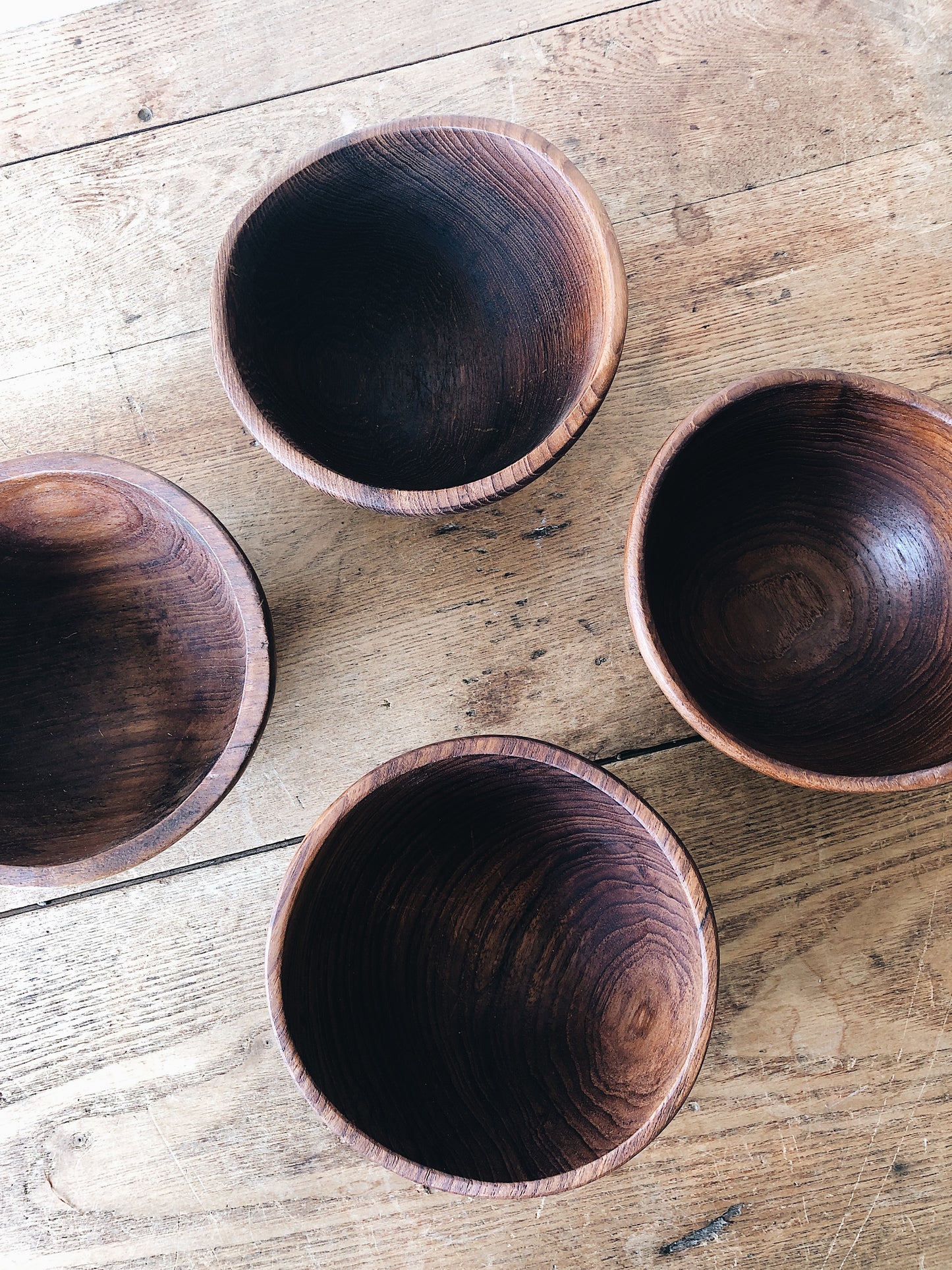 Mid Century Freeform Teak Bowls