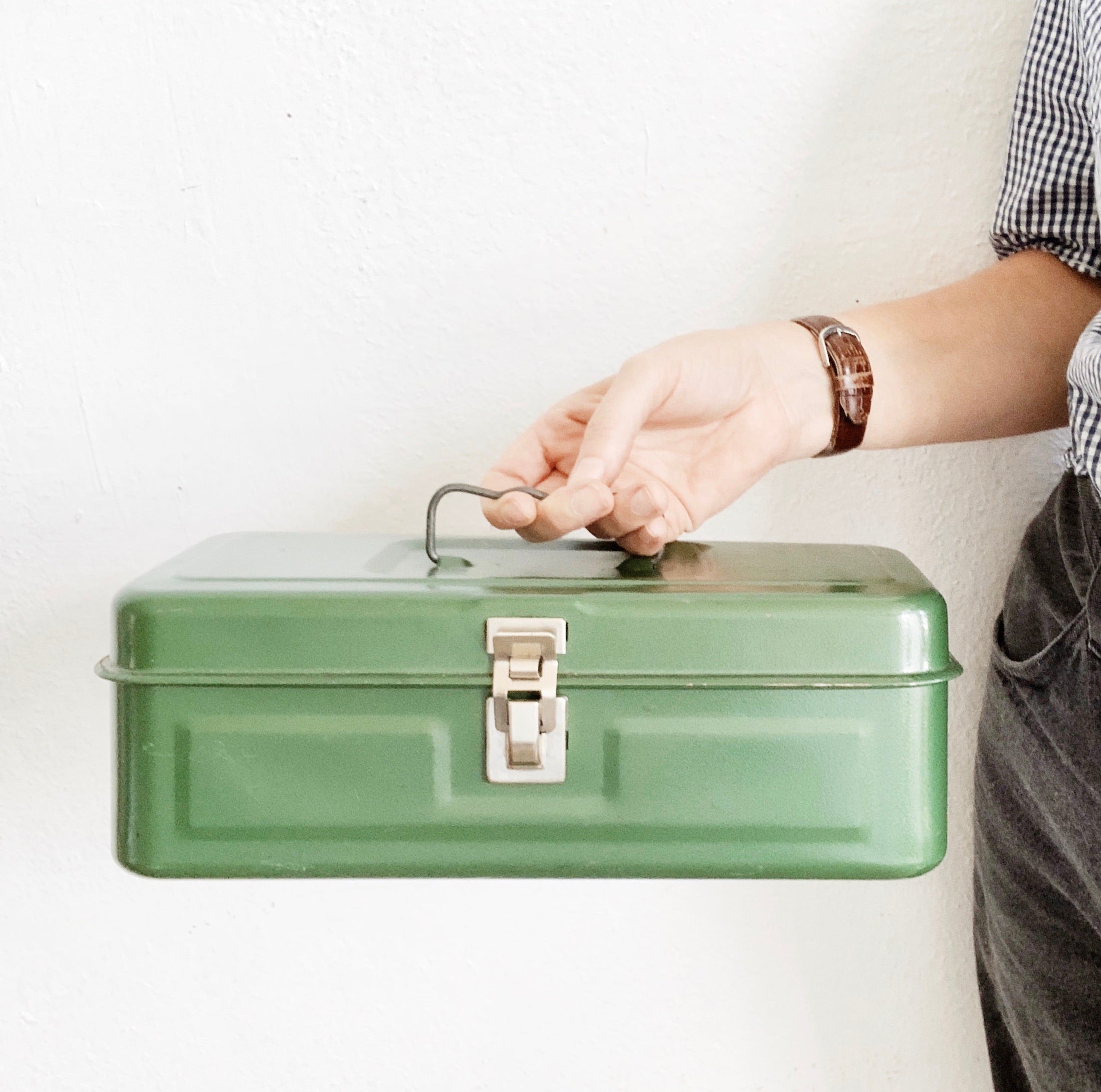 antique metal square tackle boxes Vintage Metal Tackle/Art Box – Maven Collective