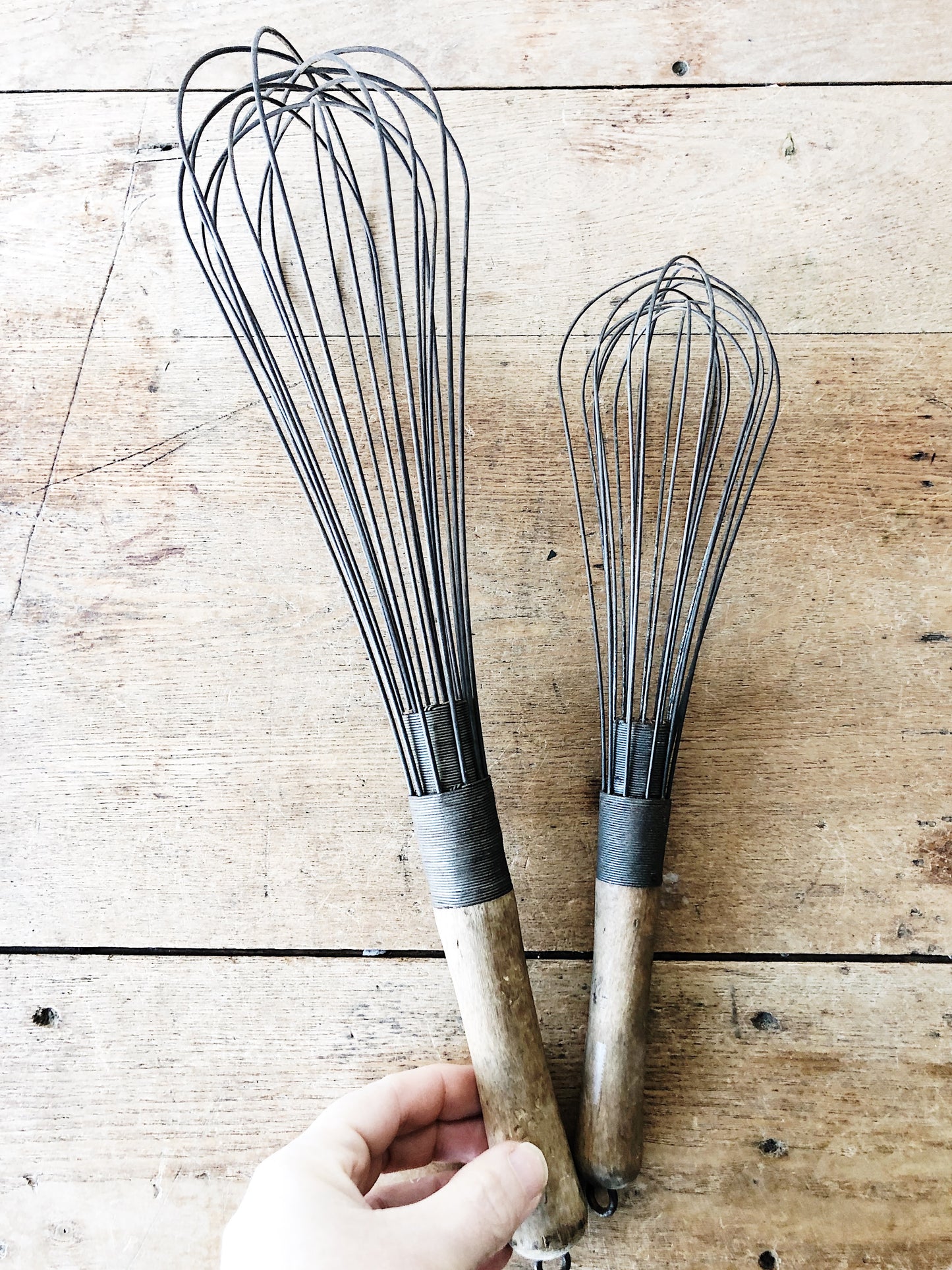 Antique Whisk Pair
