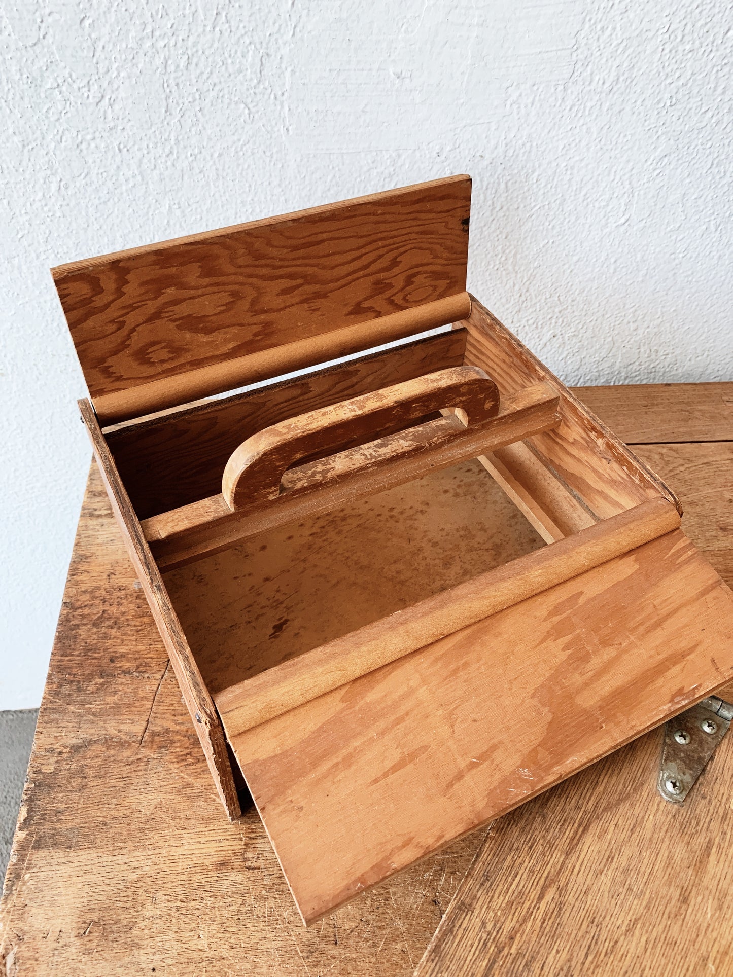 Vintage Wood Storage / Caddy Box