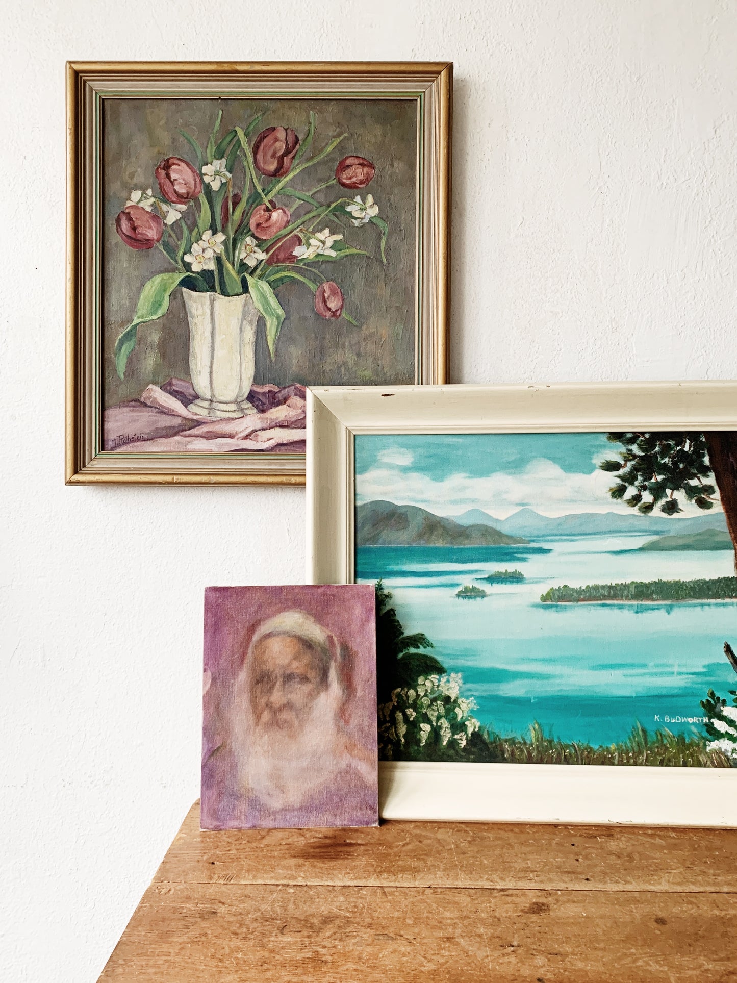 Vintage Mystical Portrait Painting