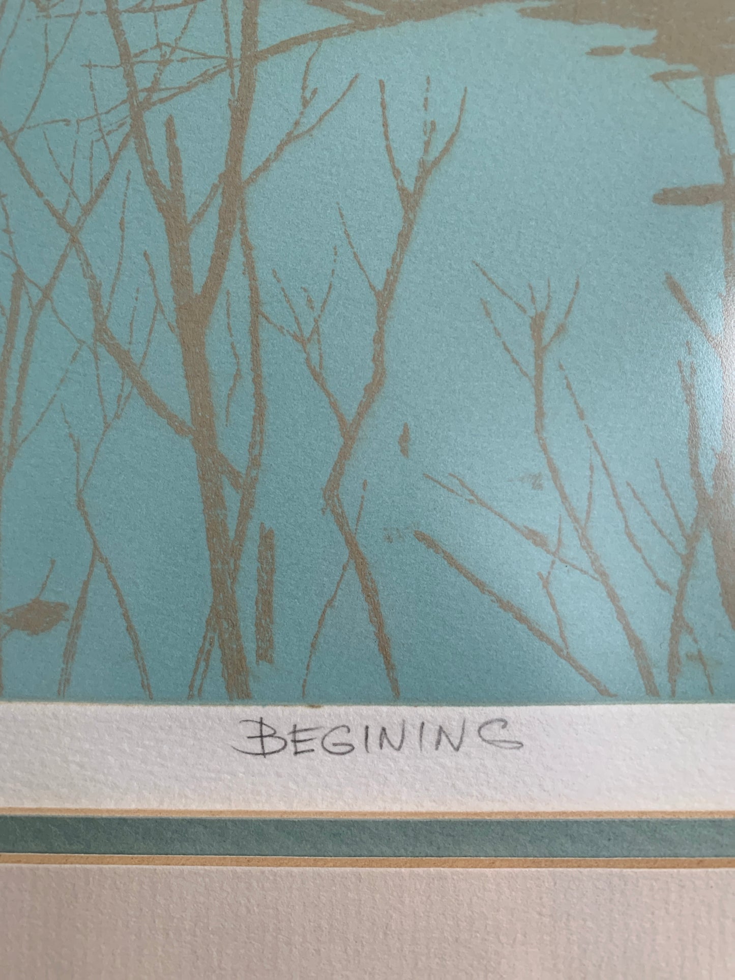 Large Vintage Framed Etching