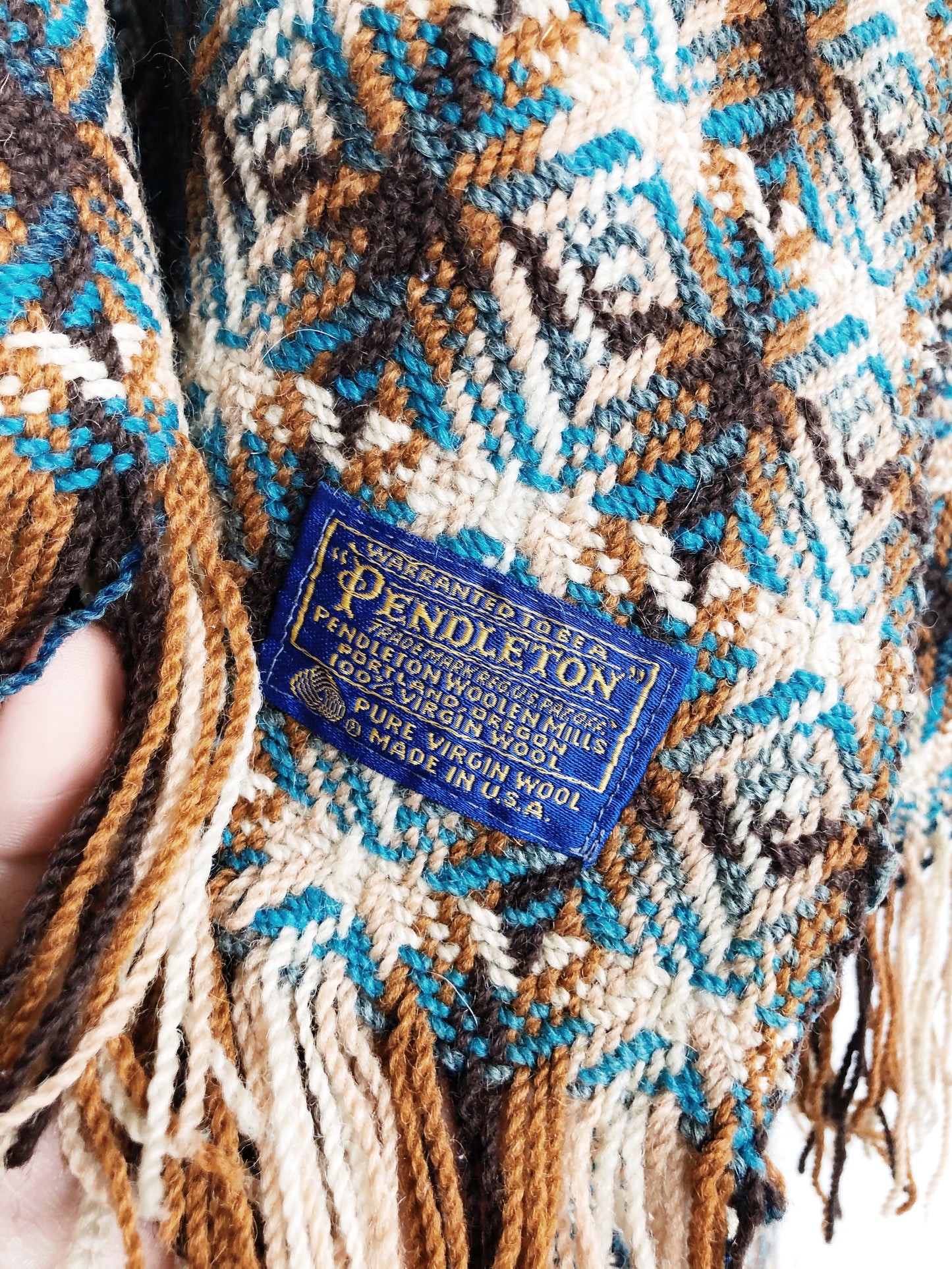 Vintage Pendleton Wool Throw Blanket