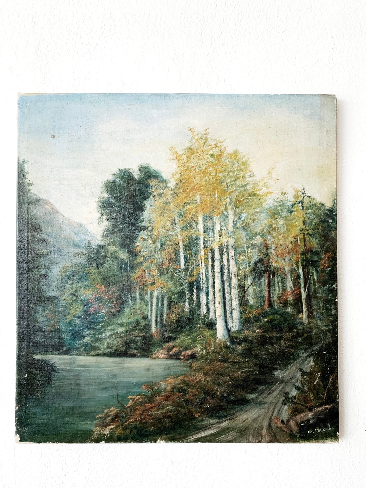 Antique Oil Landscape Painting