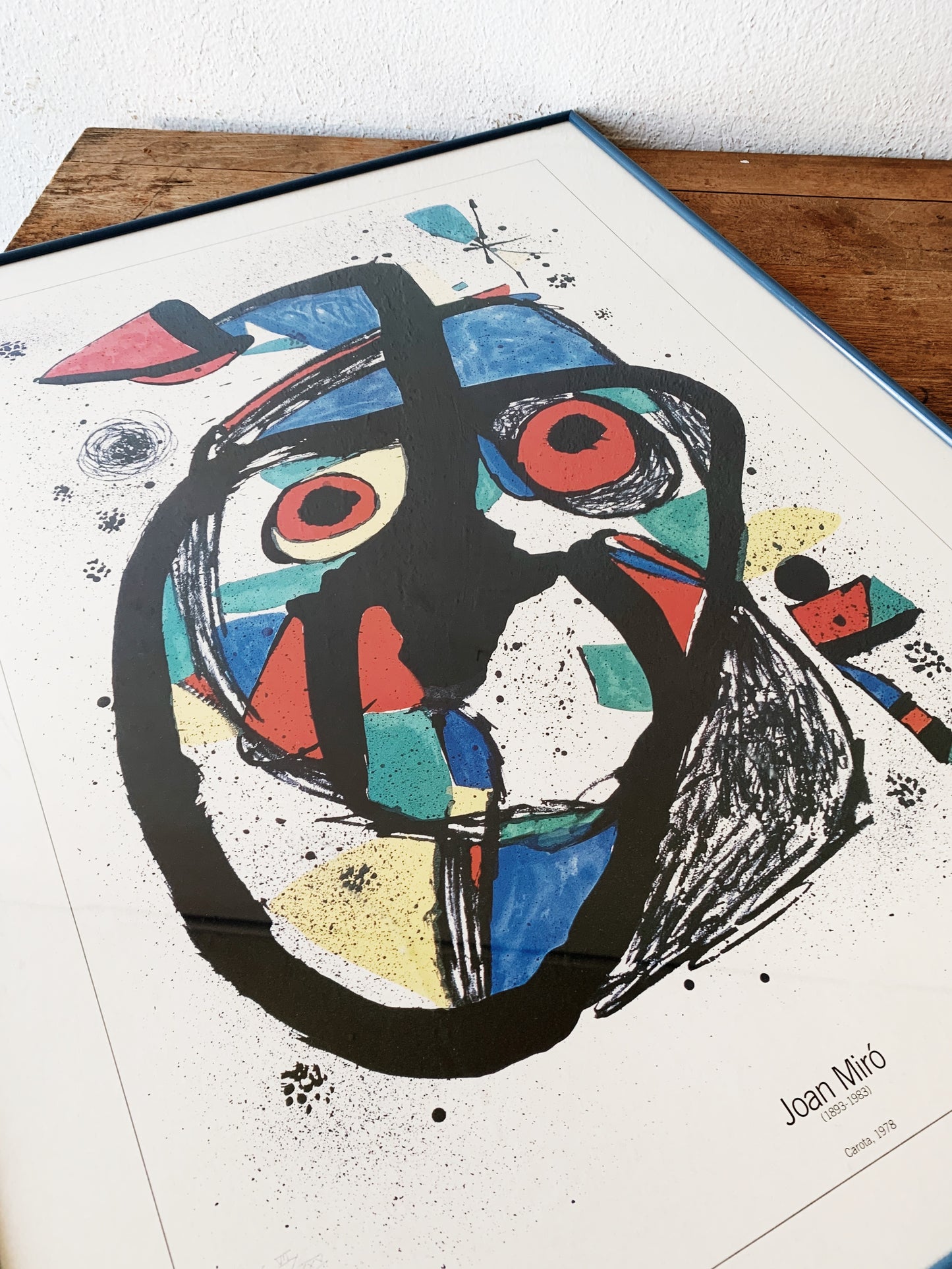 Joan Miro - Carota, 1978 Vintage Framed Poster