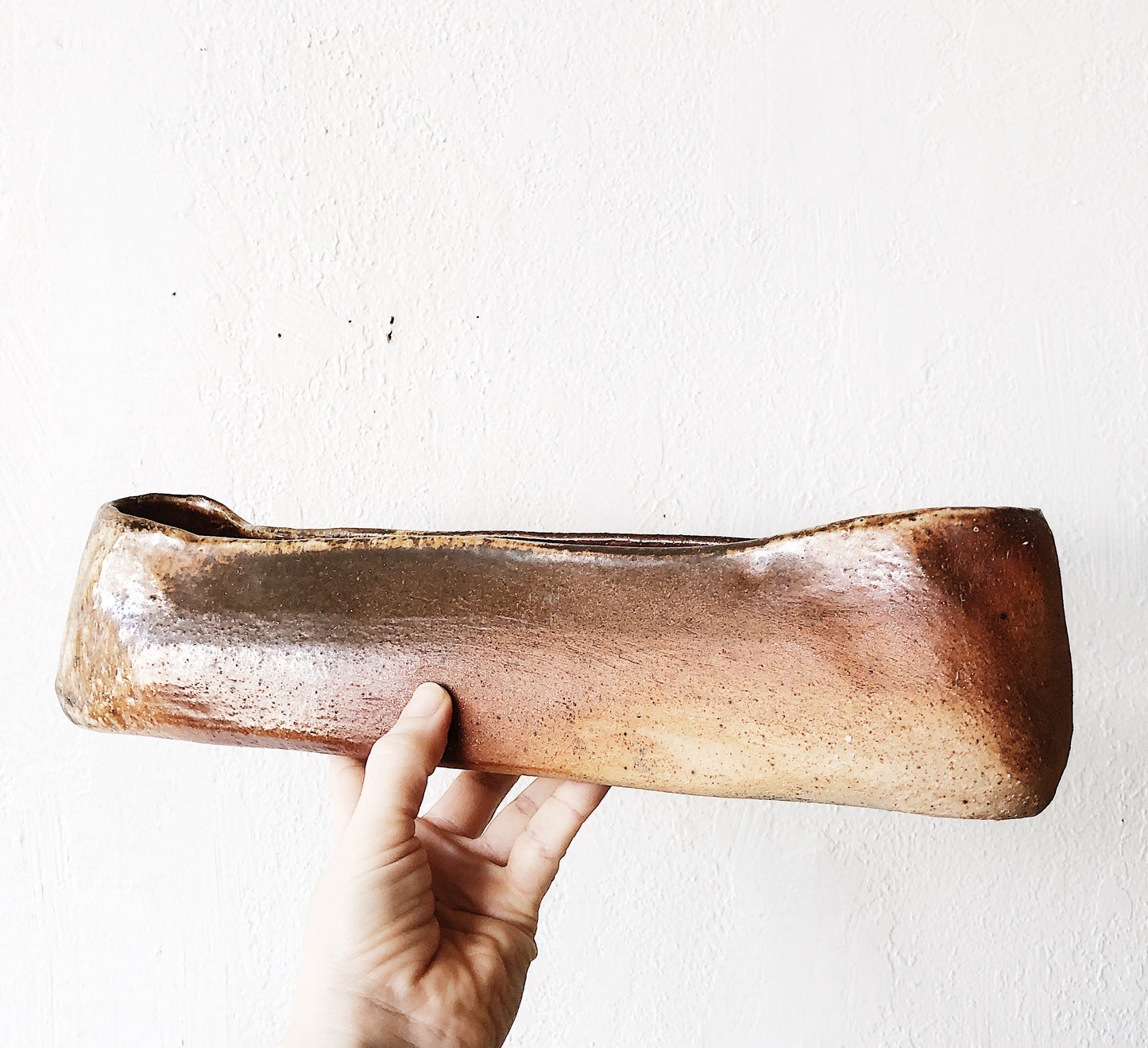 Vintage Oblong Stoneware Planter