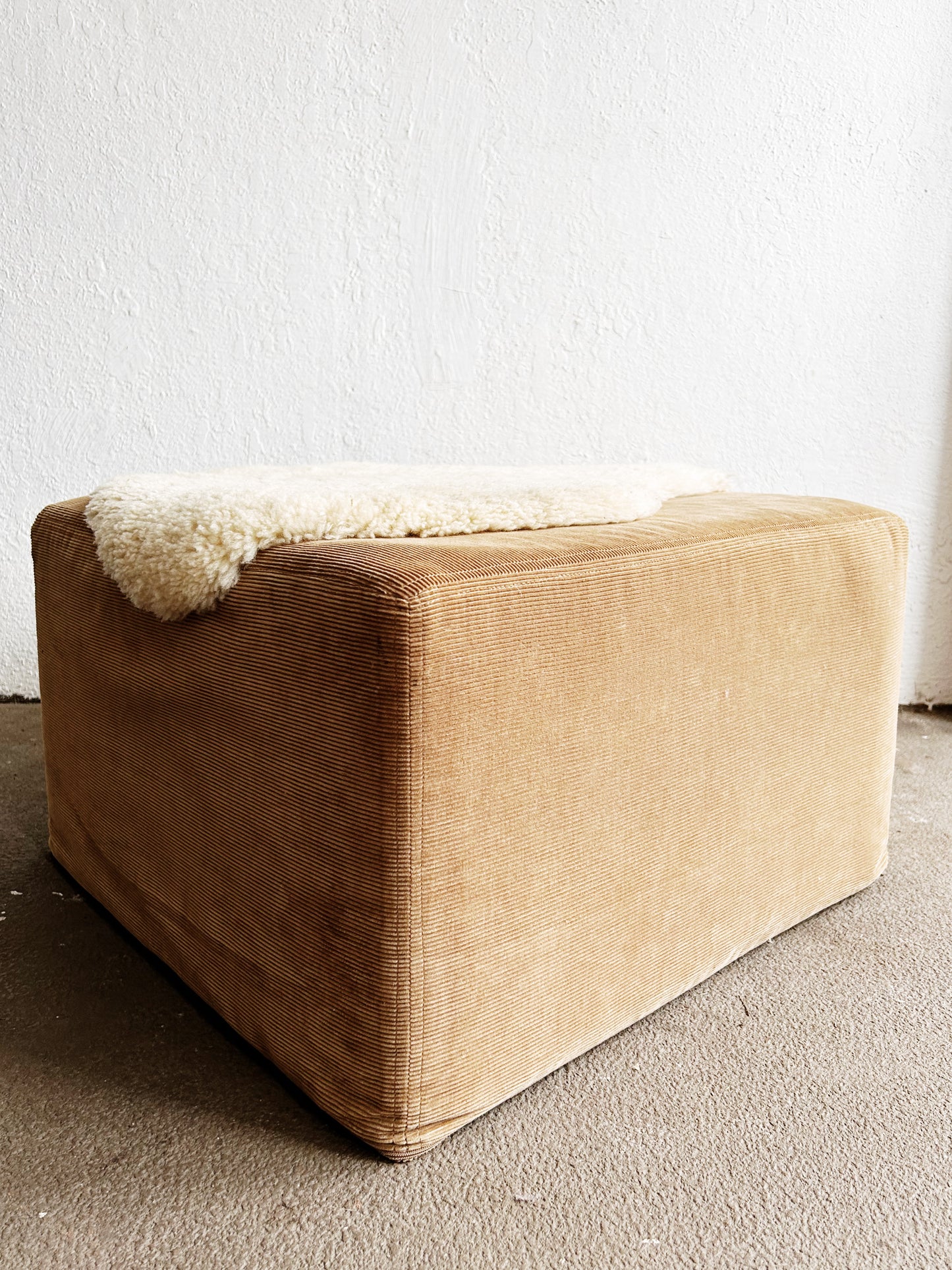 Corduroy Soft Cube Ottoman