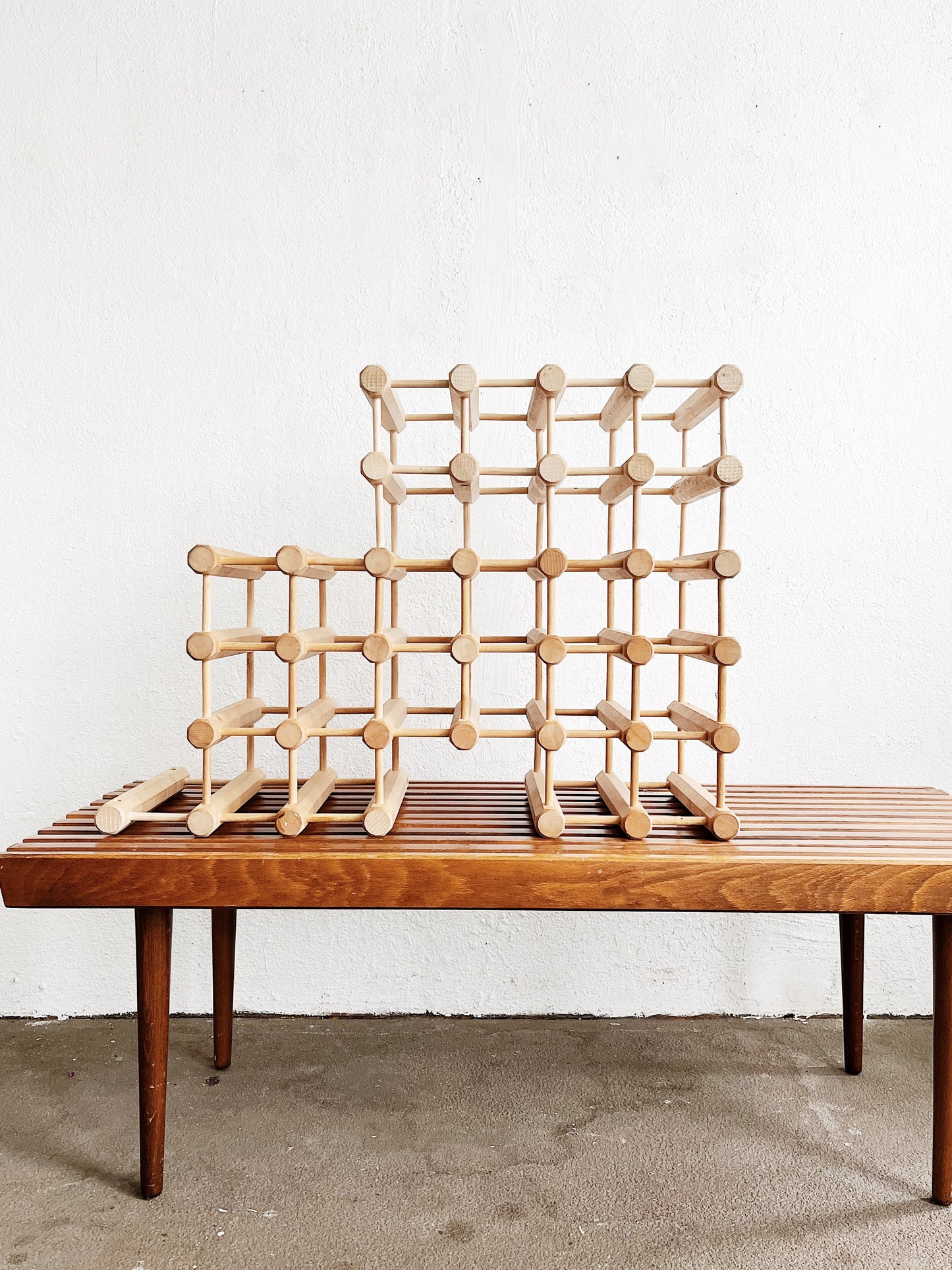 Handmade Natural Ash Modular Wine Rack