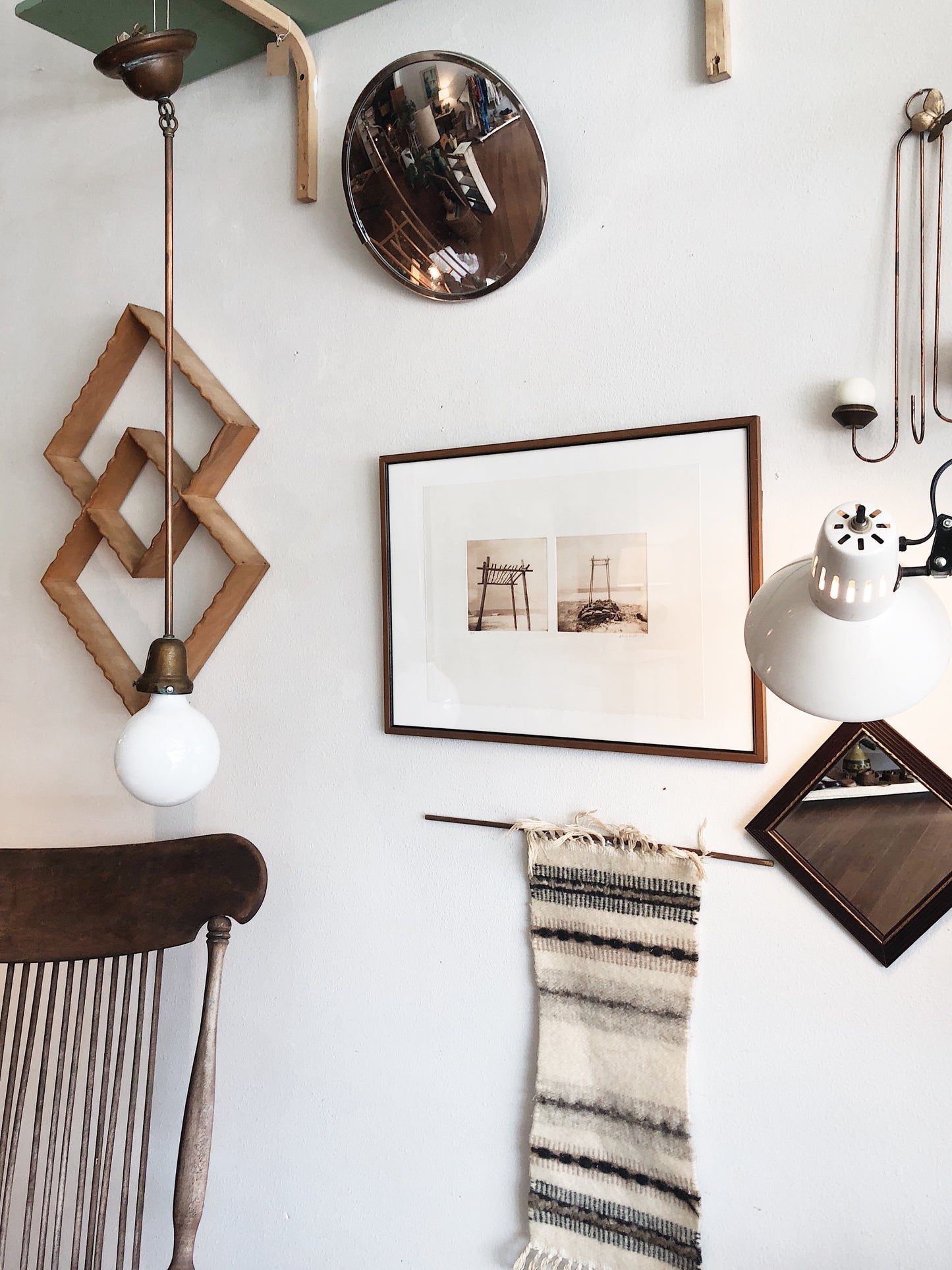 Vintage Wood Double Shelf