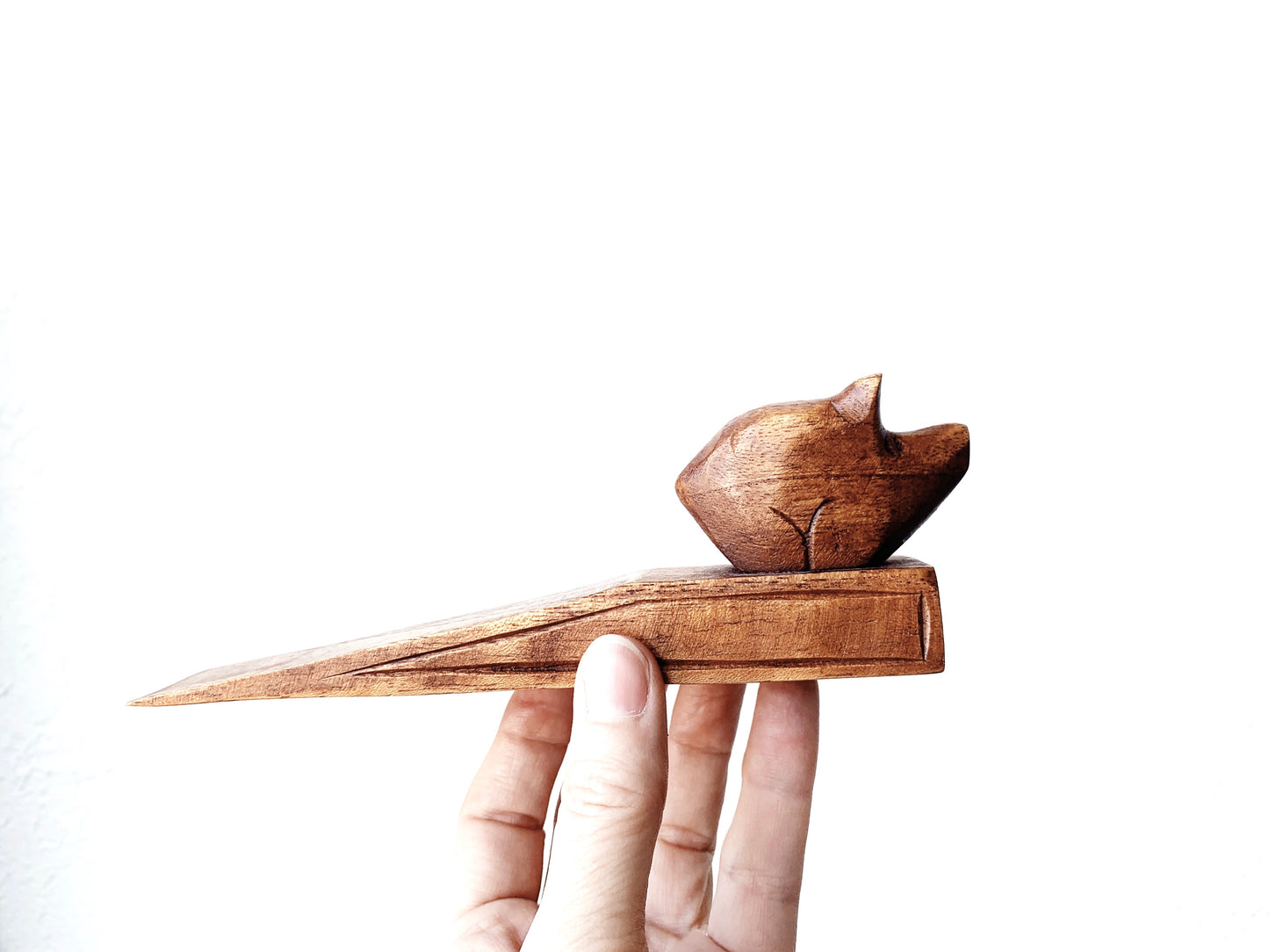 Carved Wood Door Stopper