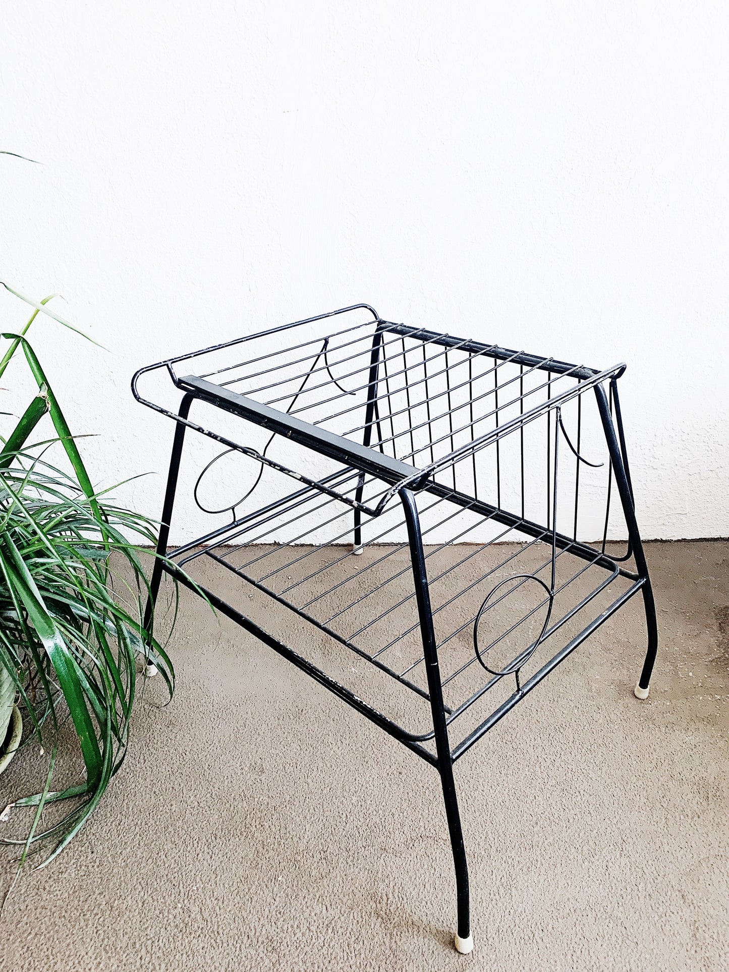 Mid Century Metal Record Player Stand
