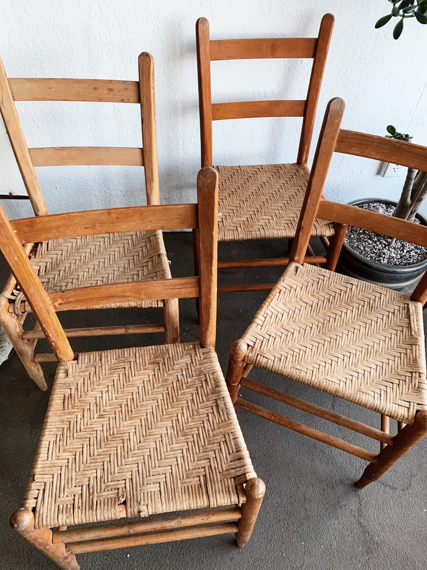 Set of Four Vintage Farmhouse chairs