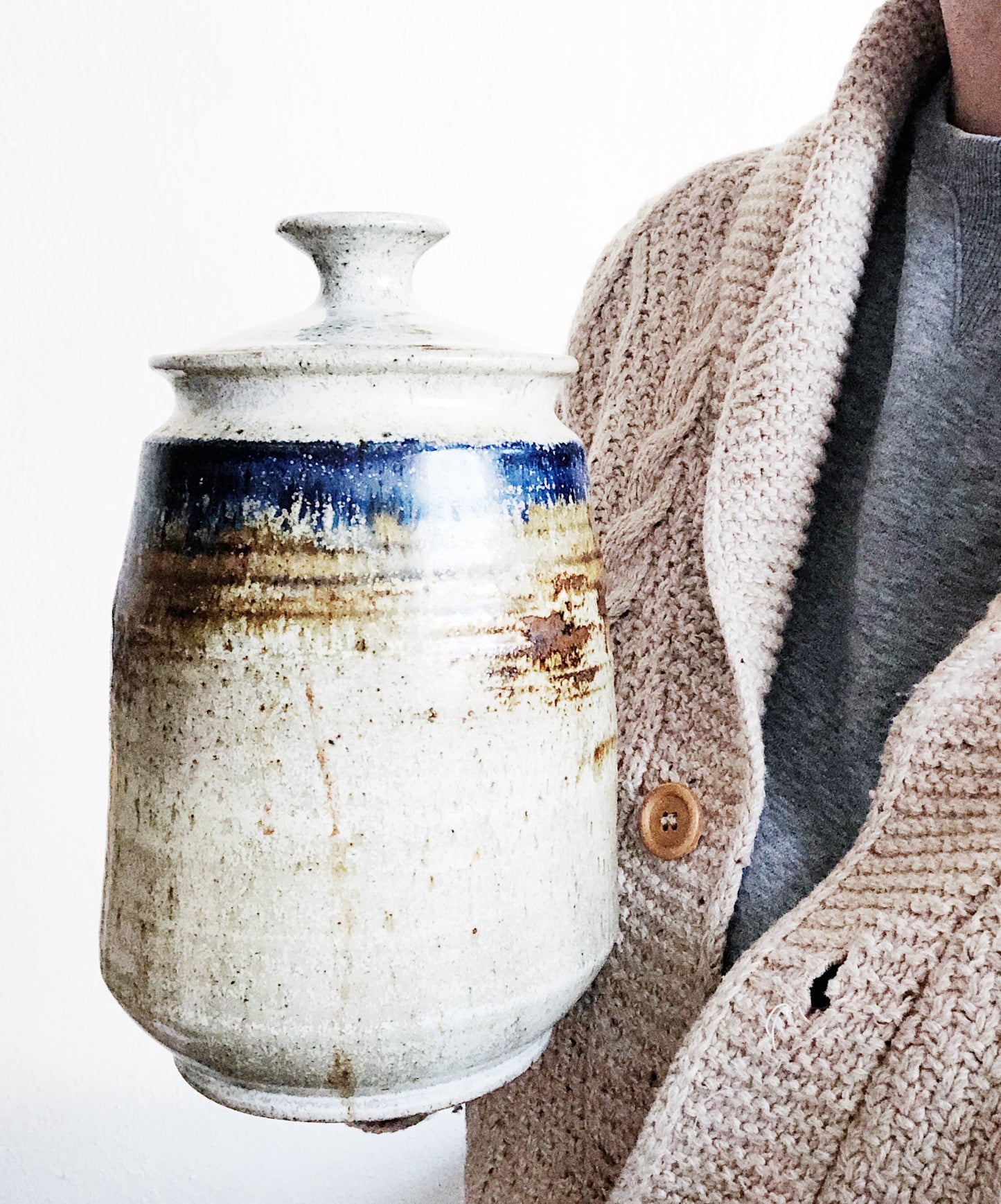 Vintage Lidded Ceramic Canister