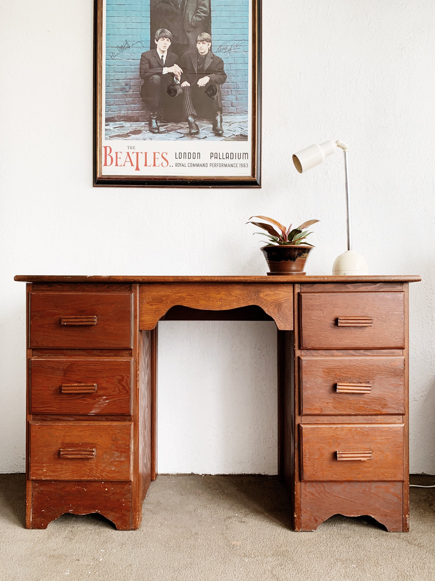 Vintage Solid Wood Full Size Desk
