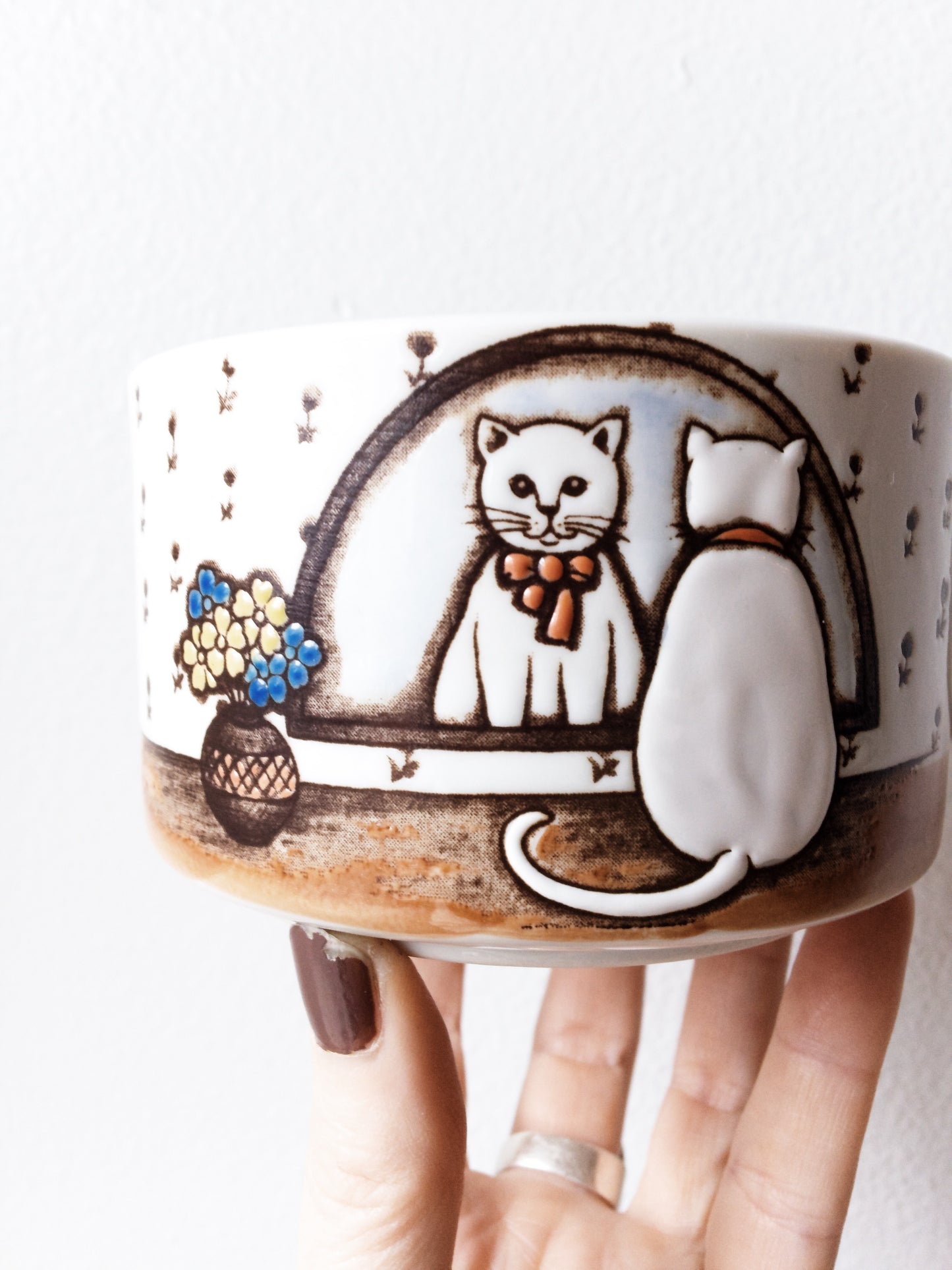 Vintage Ceramic Cat Mug