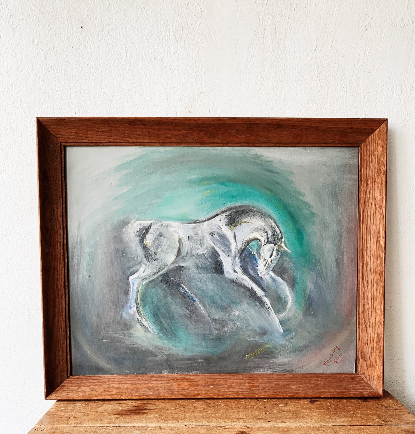 Mid Century Original Signed Oil Painting