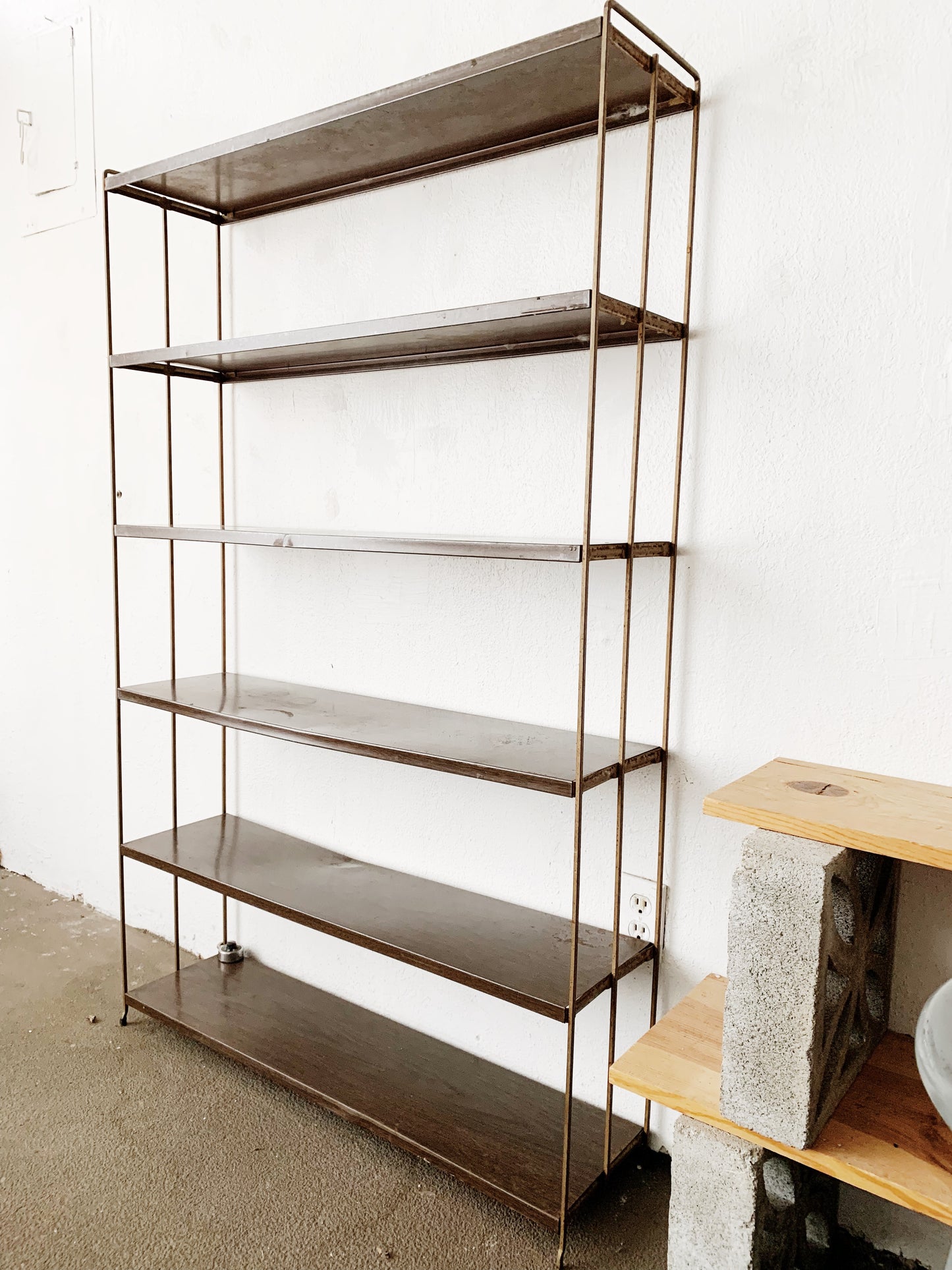 Mid Century Metal Shelf