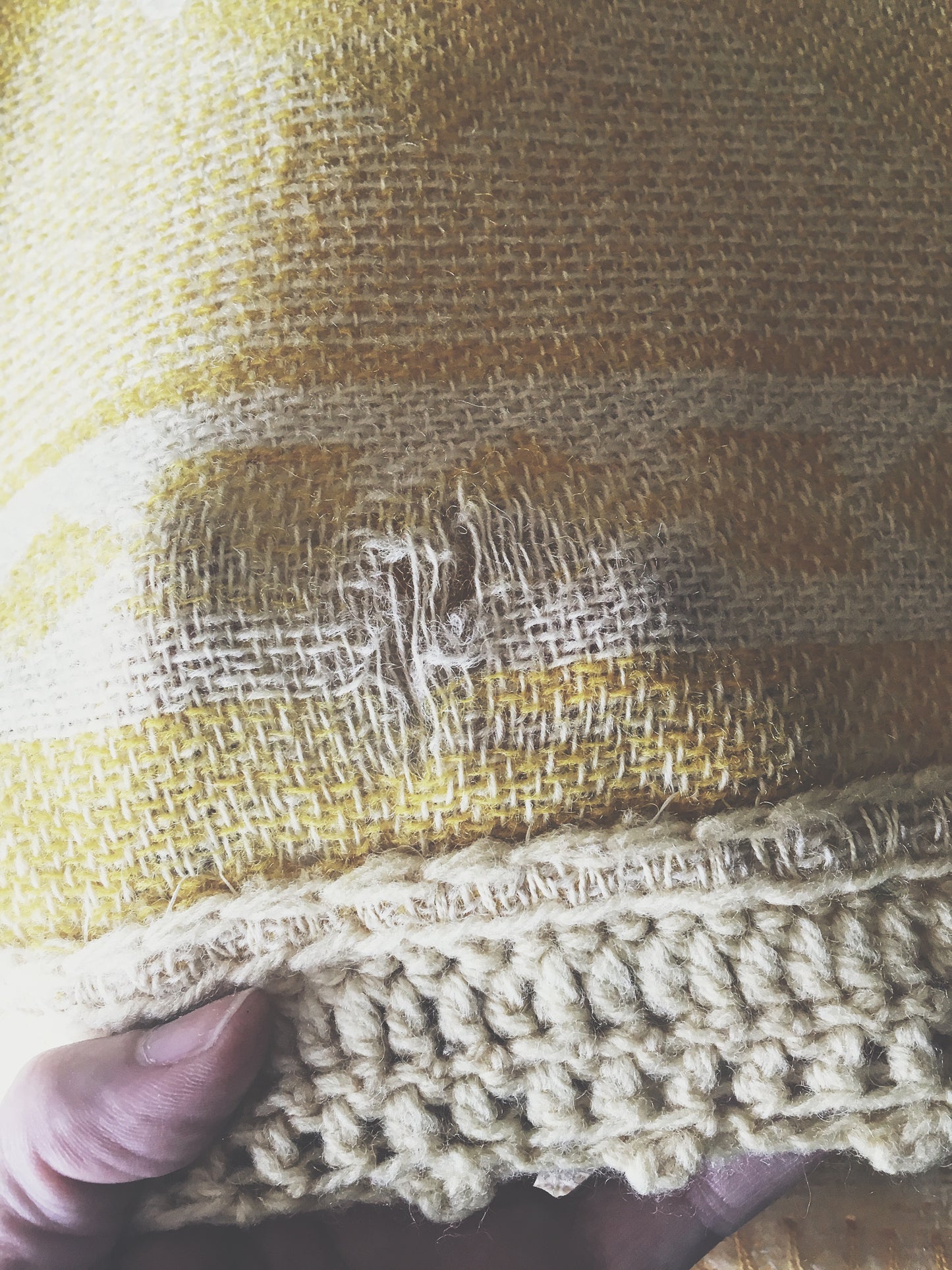 Vintage Reversible Wool Blanket