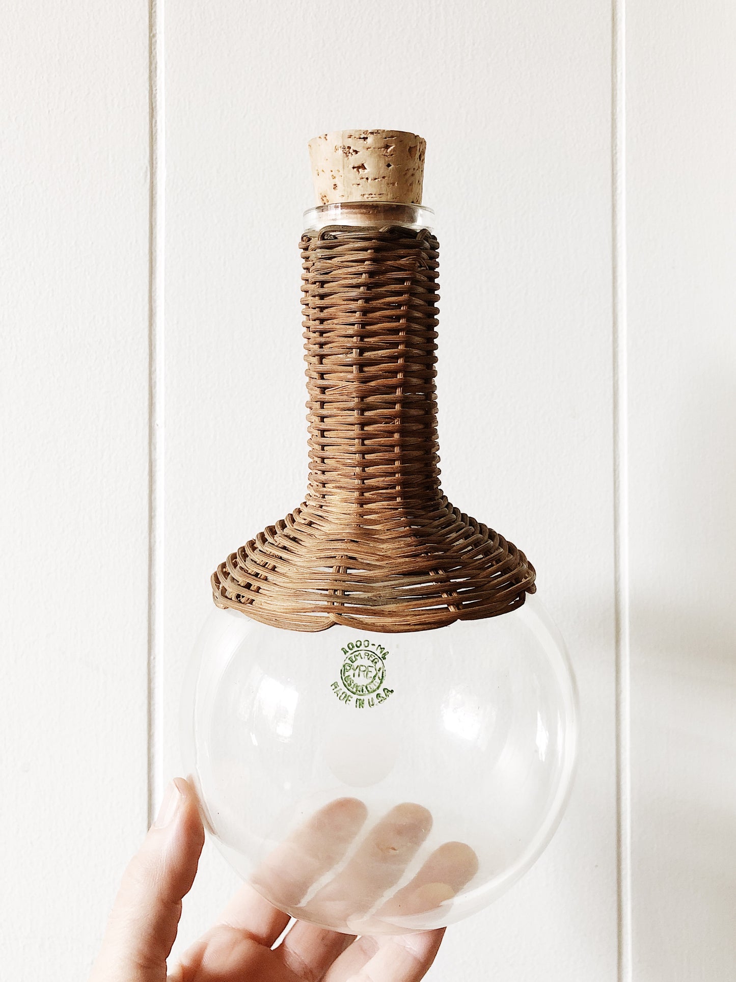 Vintage Wicker Wrapped Decanter
