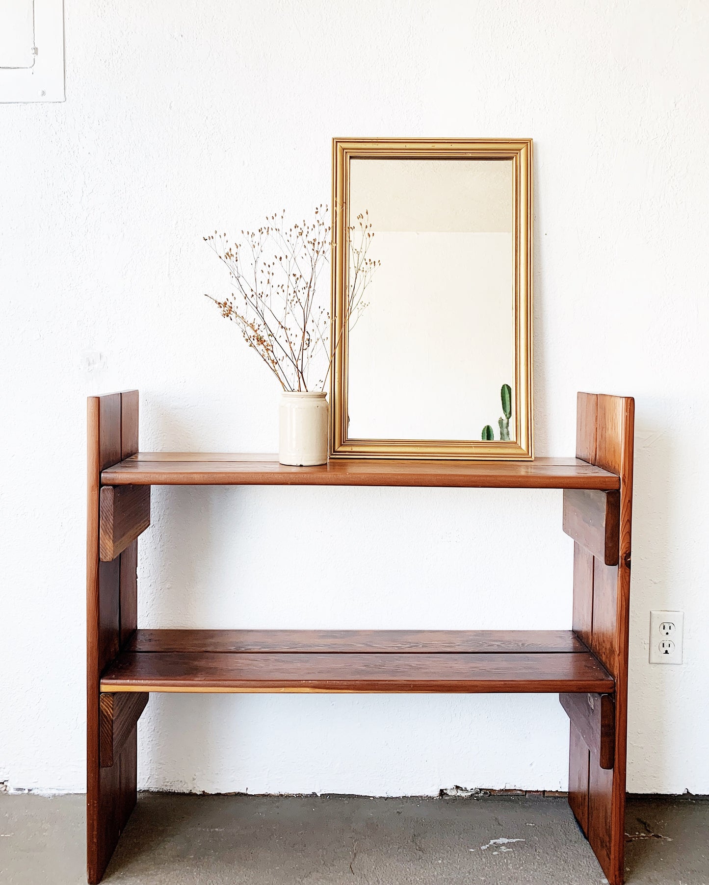 Vintage Gold Wood Framed Mirror