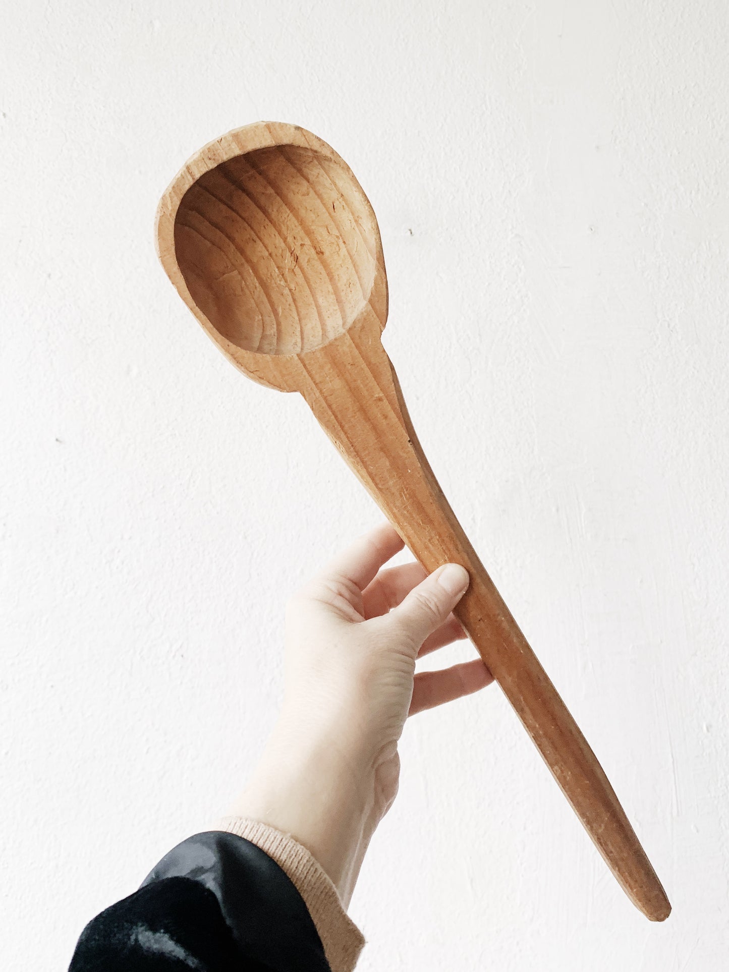 Large Carved Wood Spoon