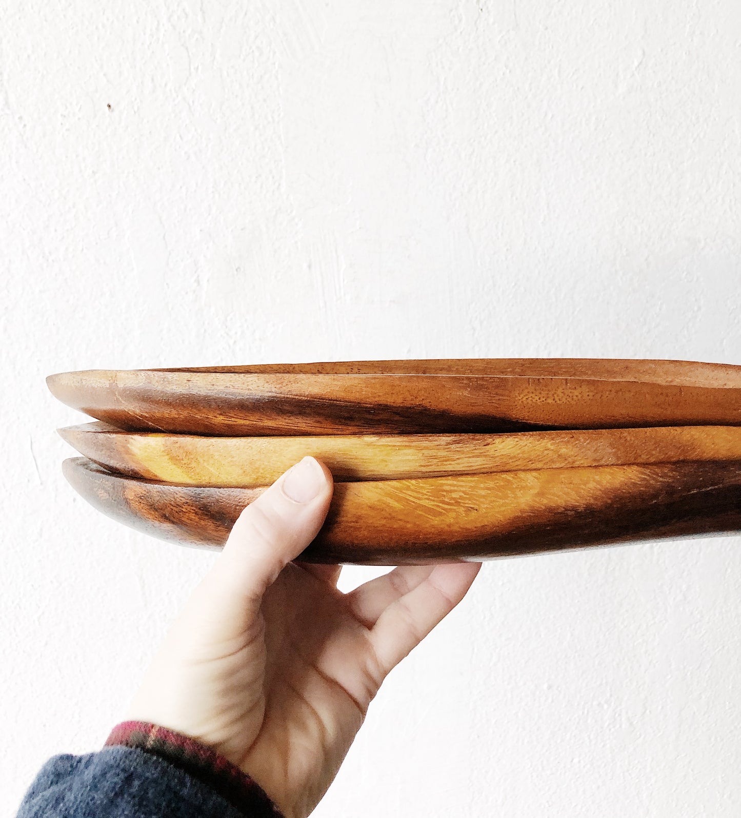 Set of Vintage Wave Stacking Trays