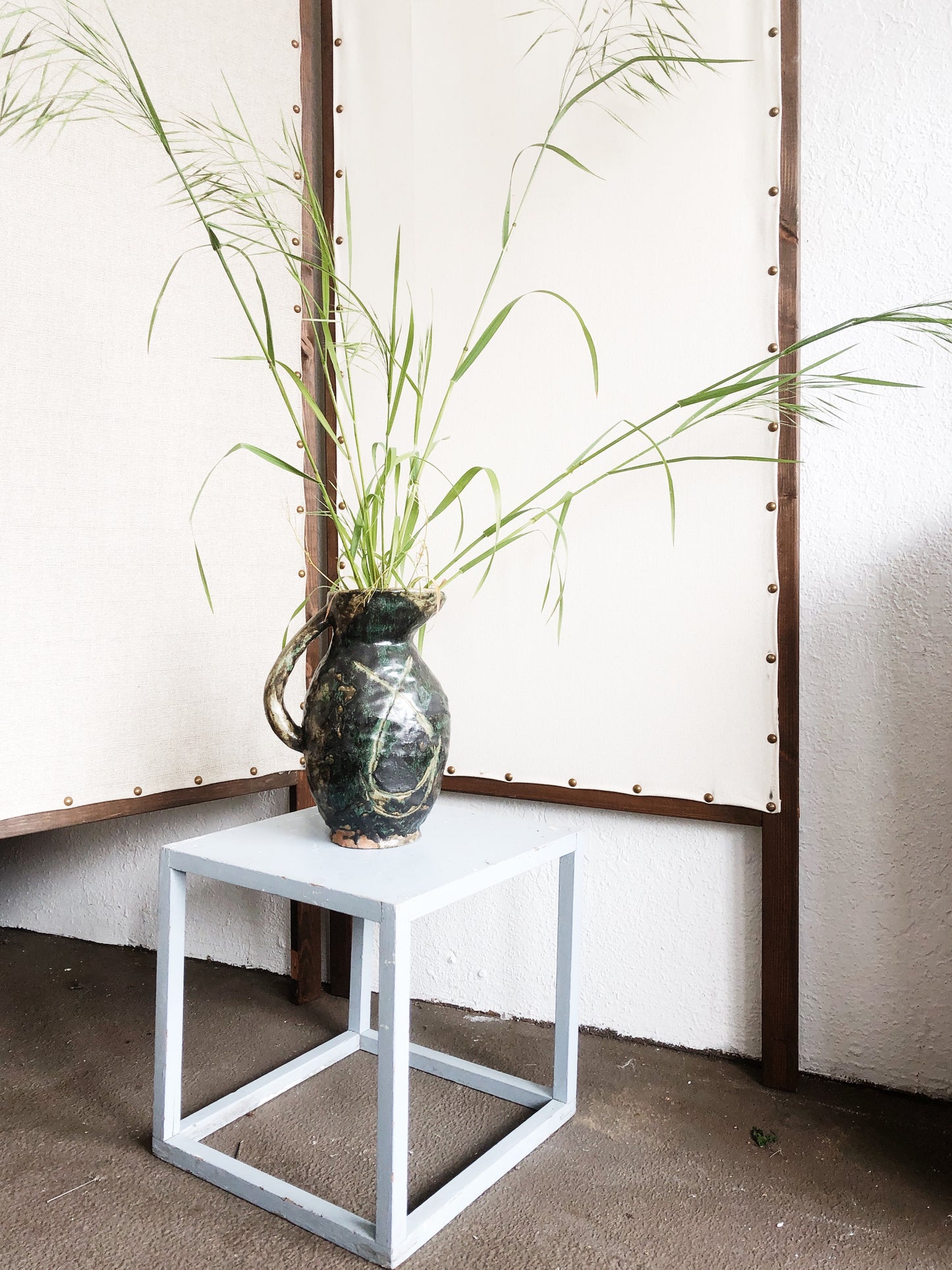 Vintage Open Square Plant Stand