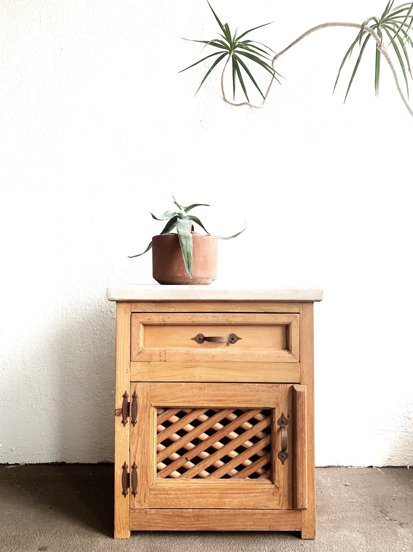 Vintage Wood Nightstand / End Table