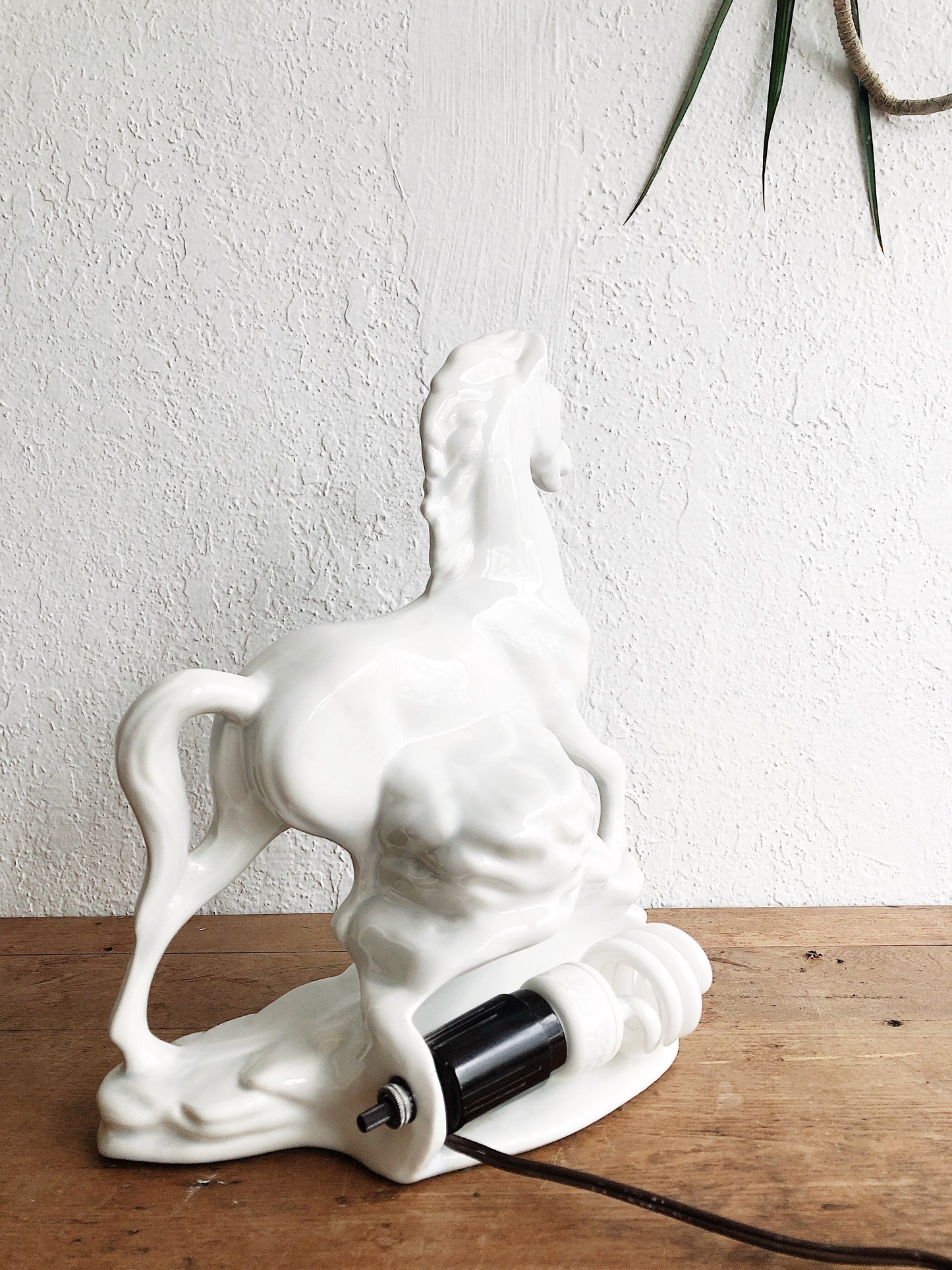 Vintage Mid Century Ceramic Horse Lamp